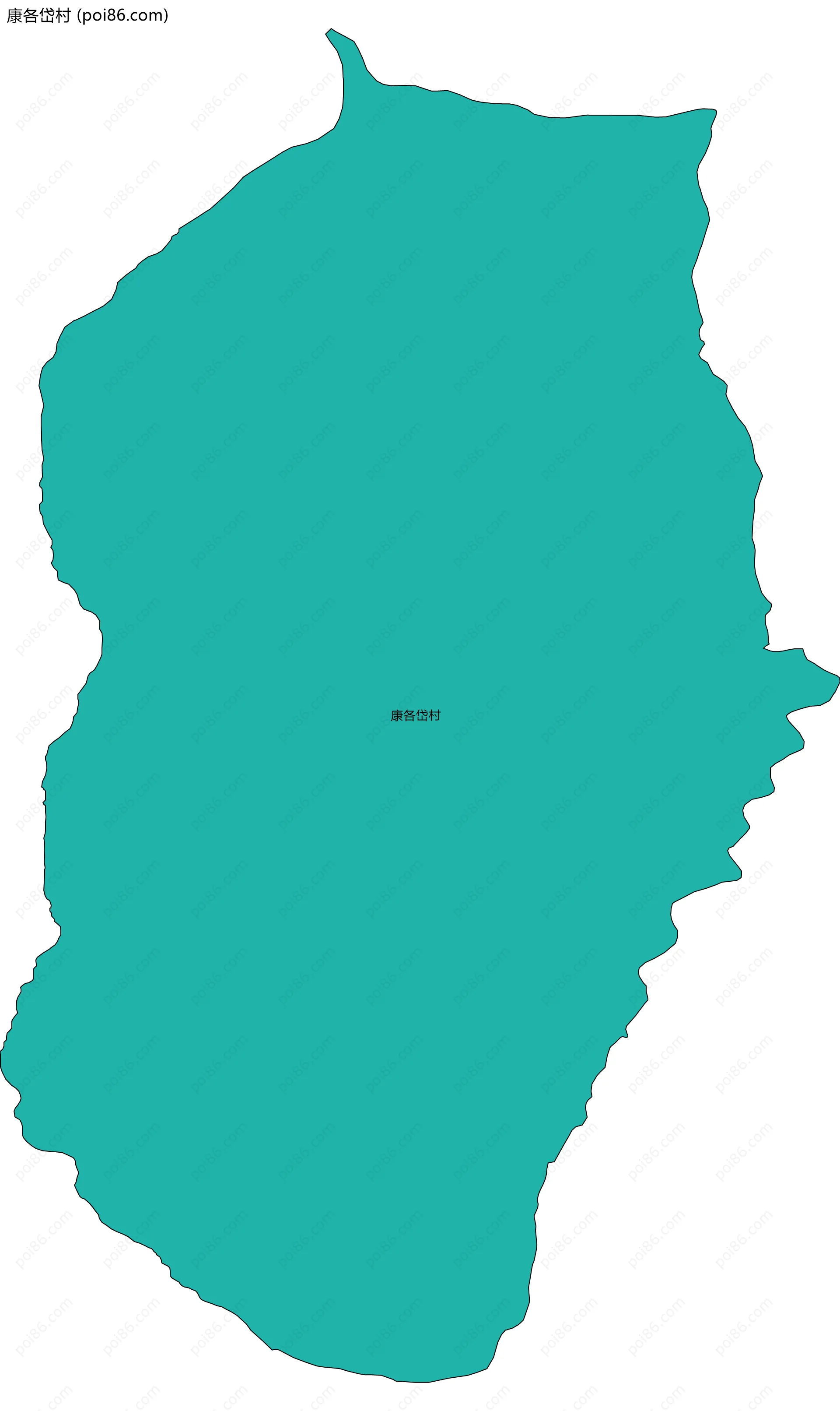 康各岱村边界地图