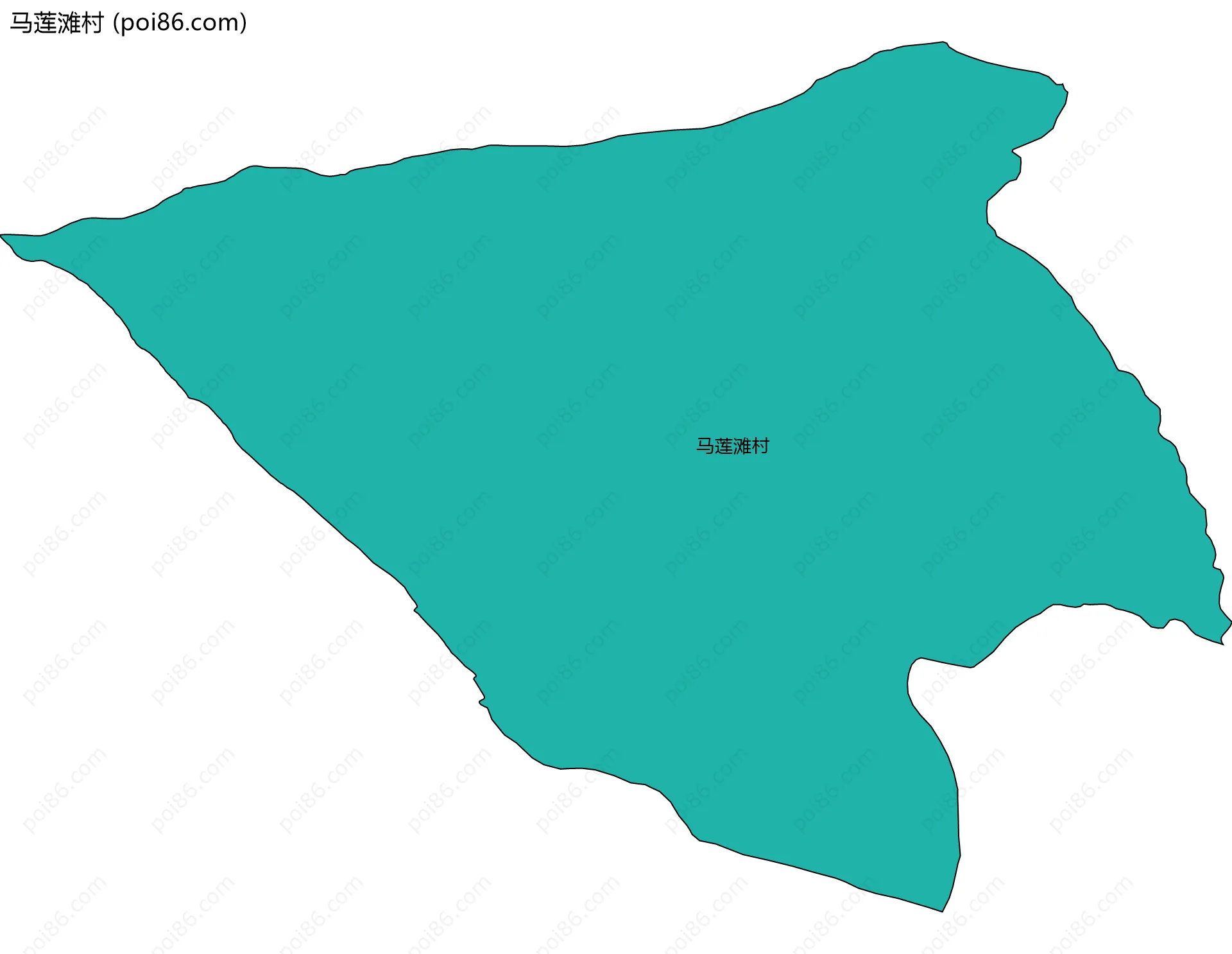 马莲滩村边界地图