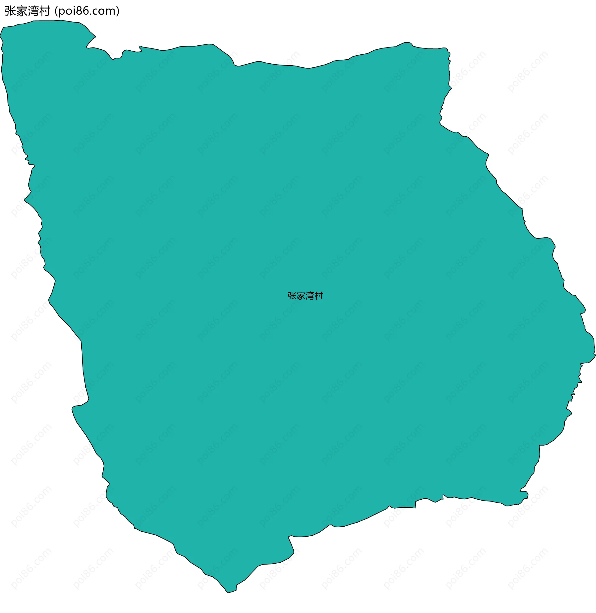 张家湾村边界地图