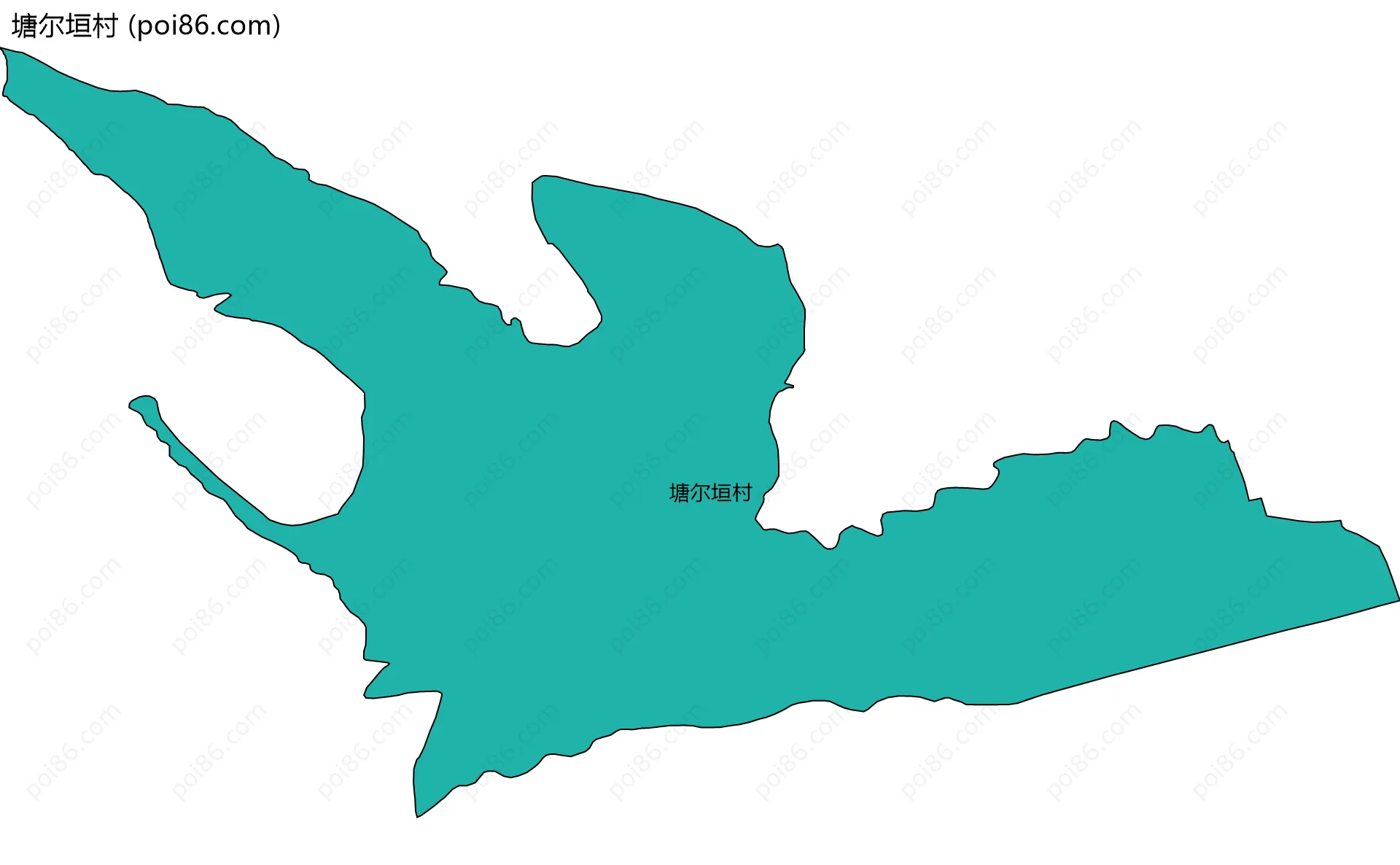 塘尔垣村边界地图