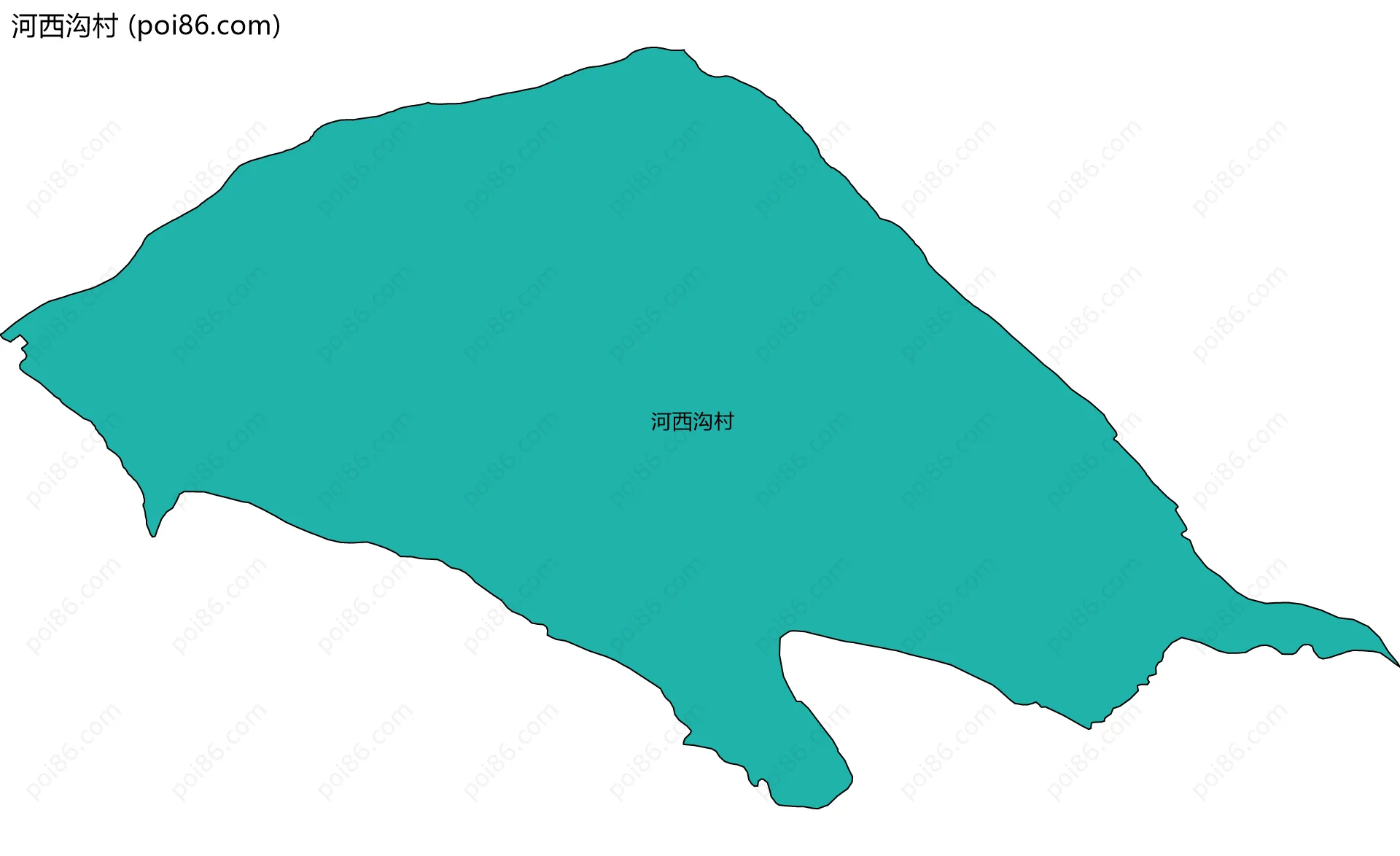 河西沟村边界地图