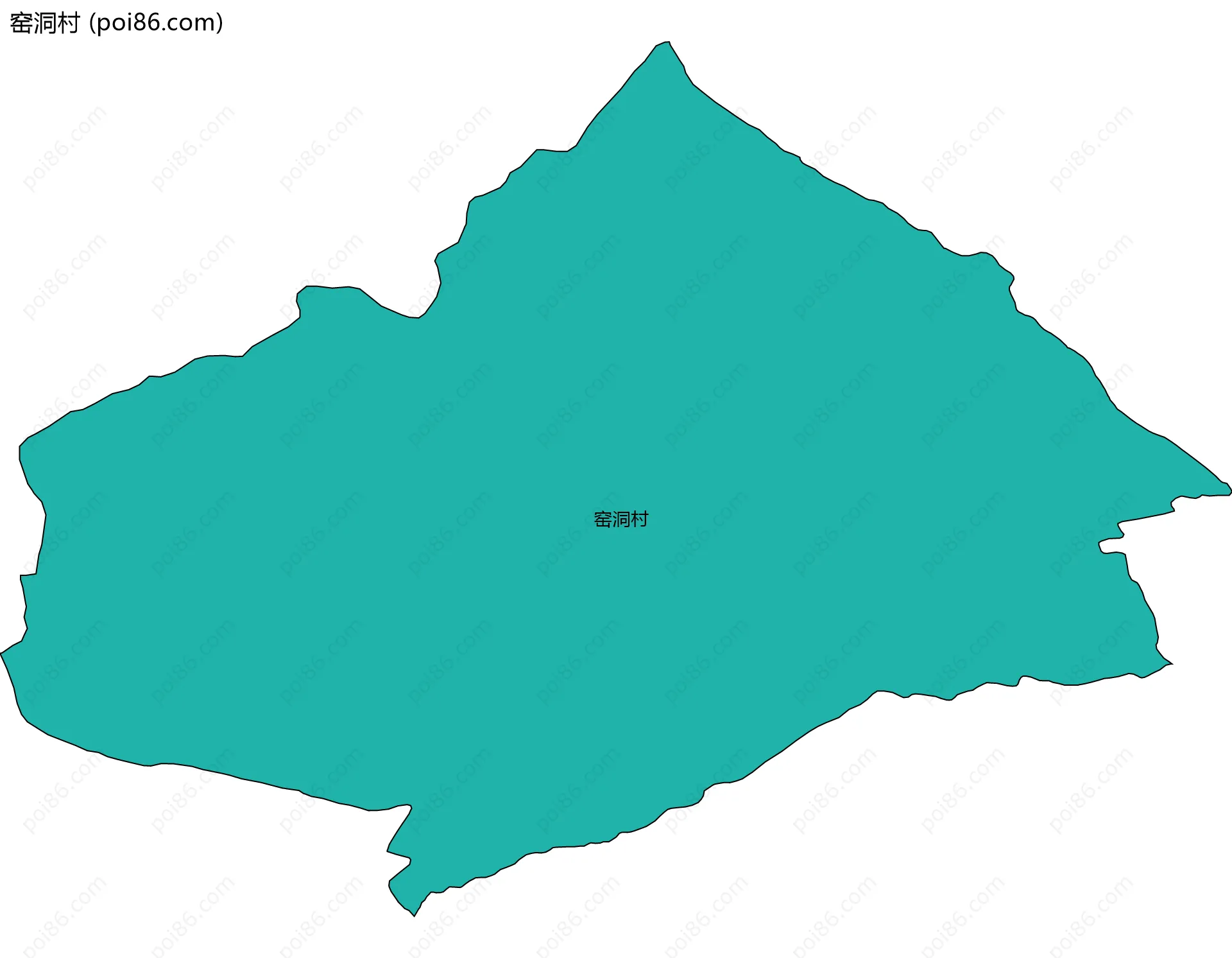 窑洞村边界地图