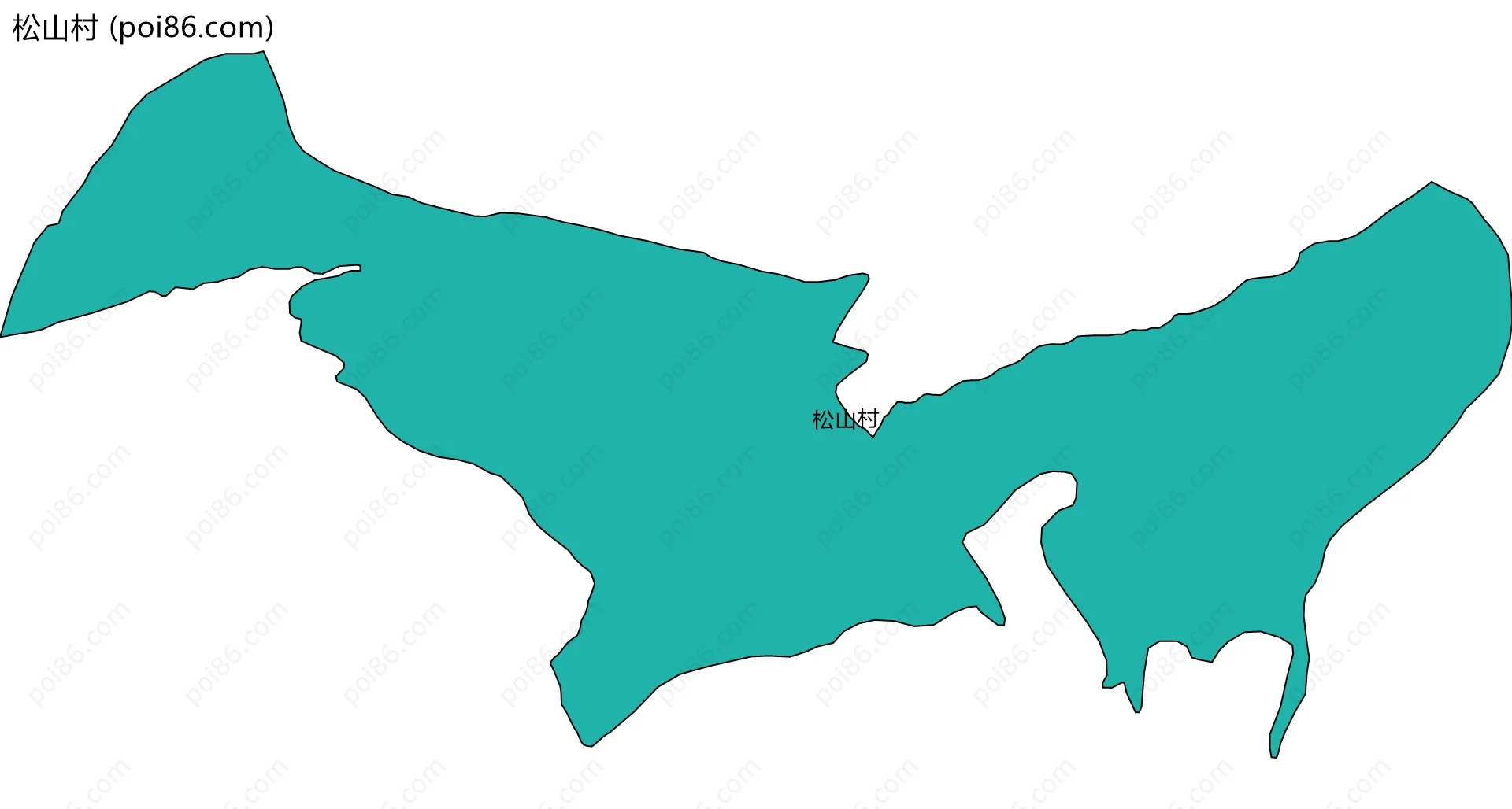 松山村边界地图