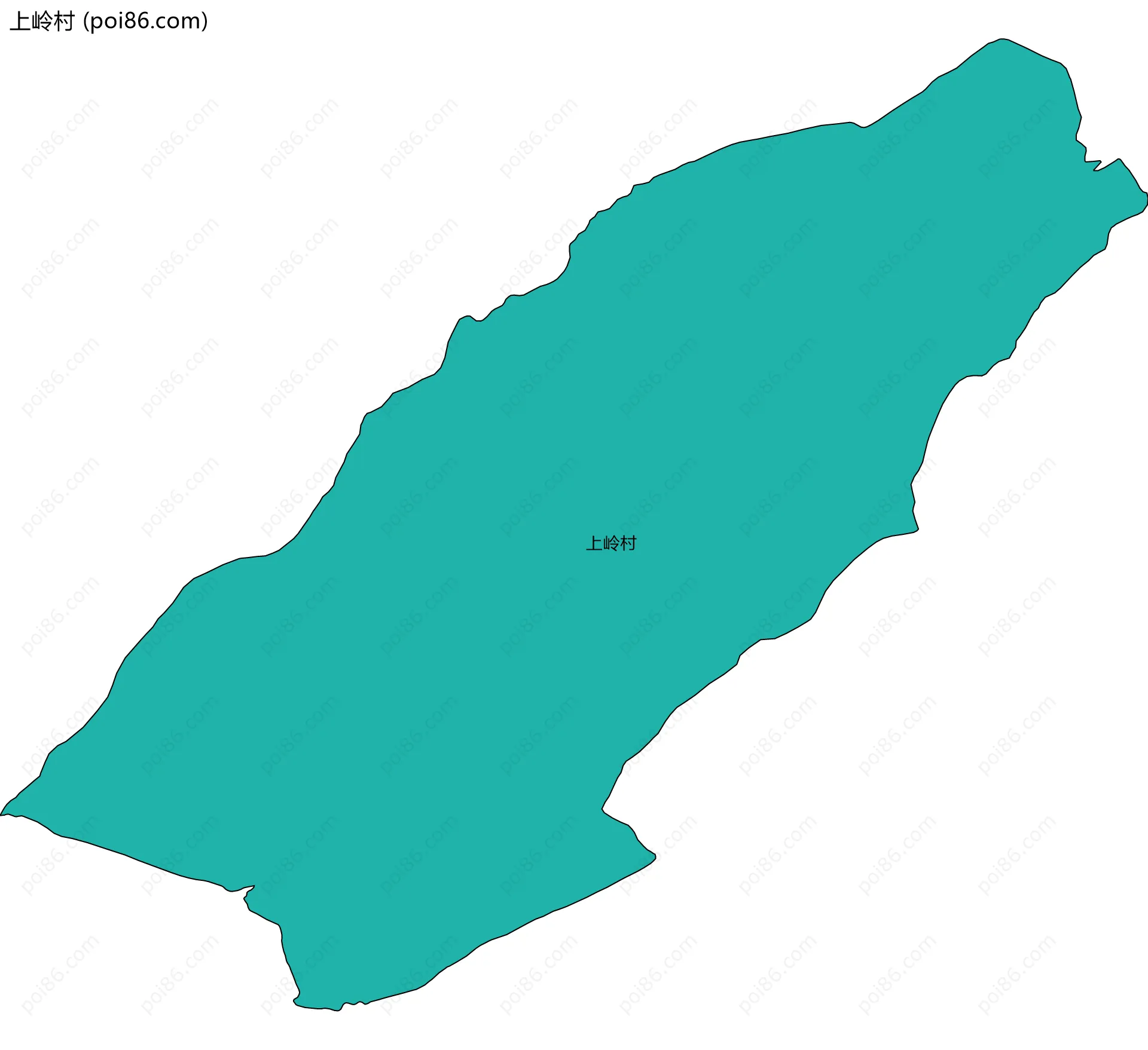 上岭村边界地图