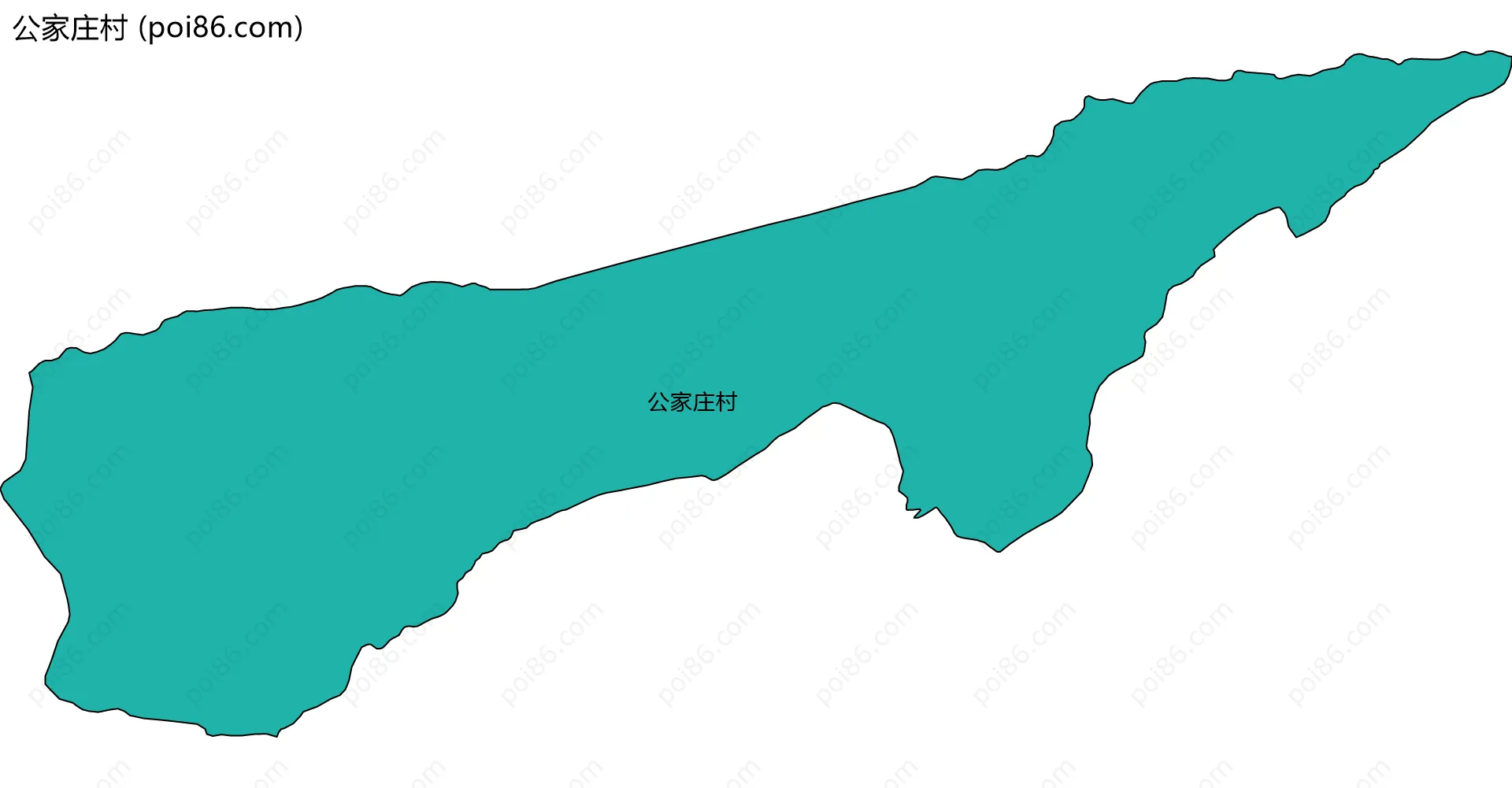 公家庄村边界地图