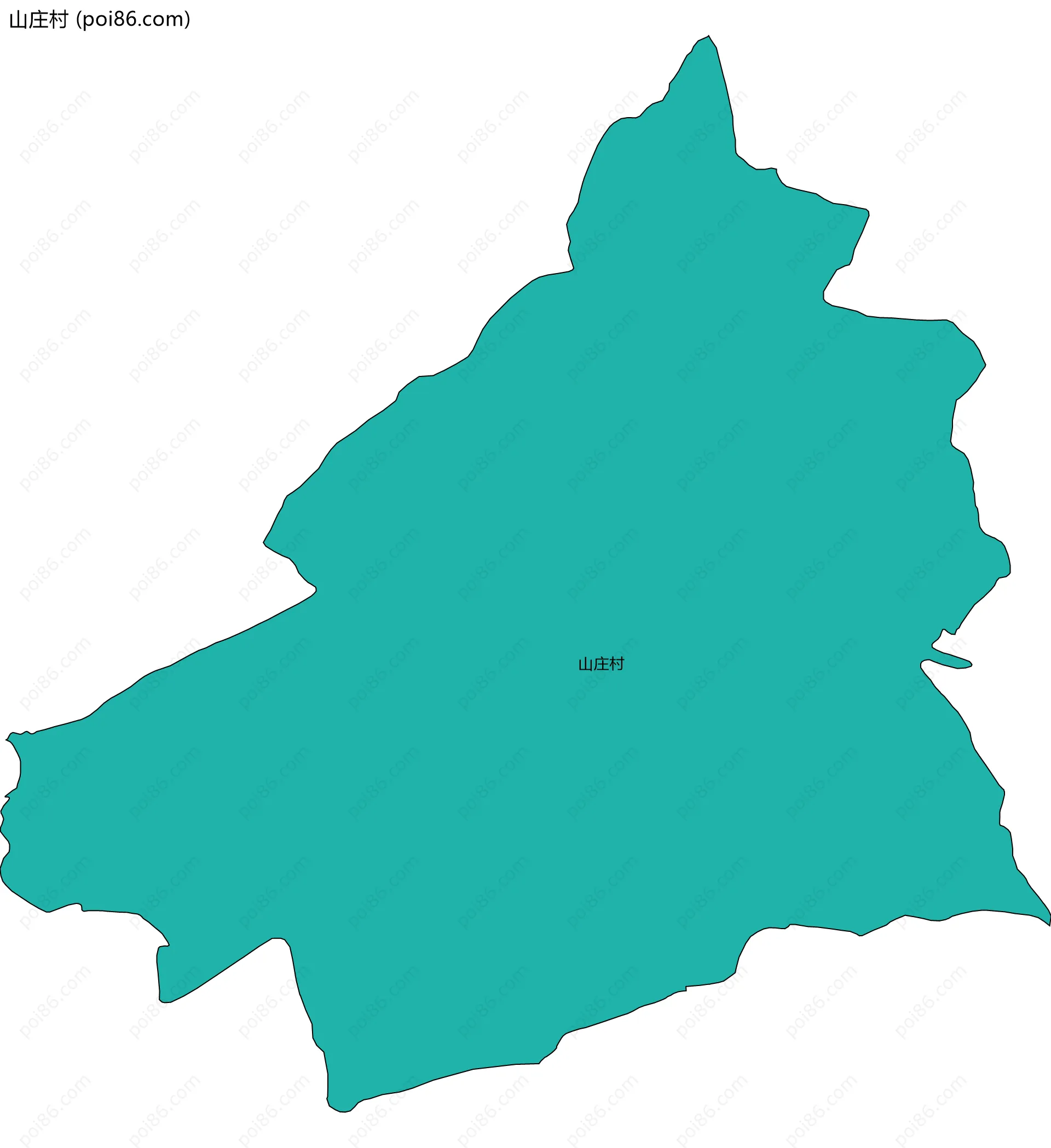 山庄村边界地图