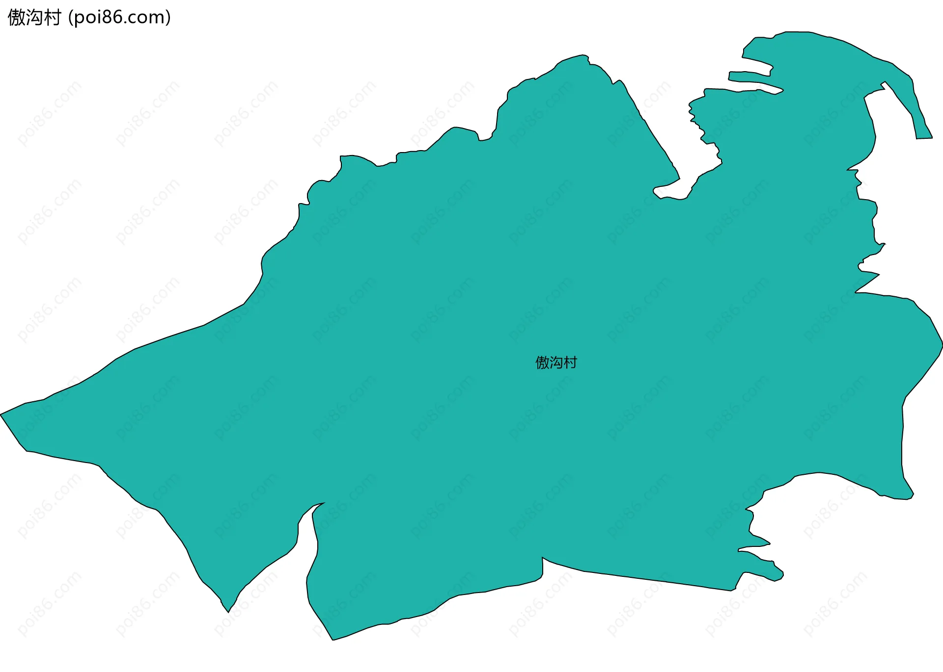 傲沟村边界地图