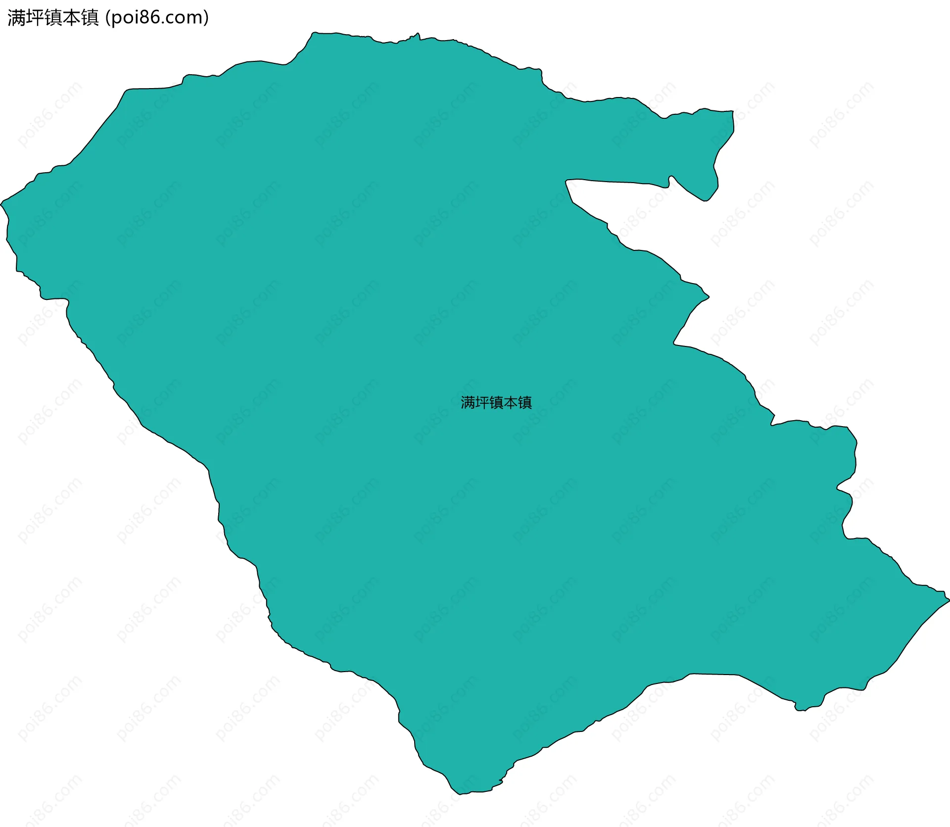 满坪镇本镇边界地图