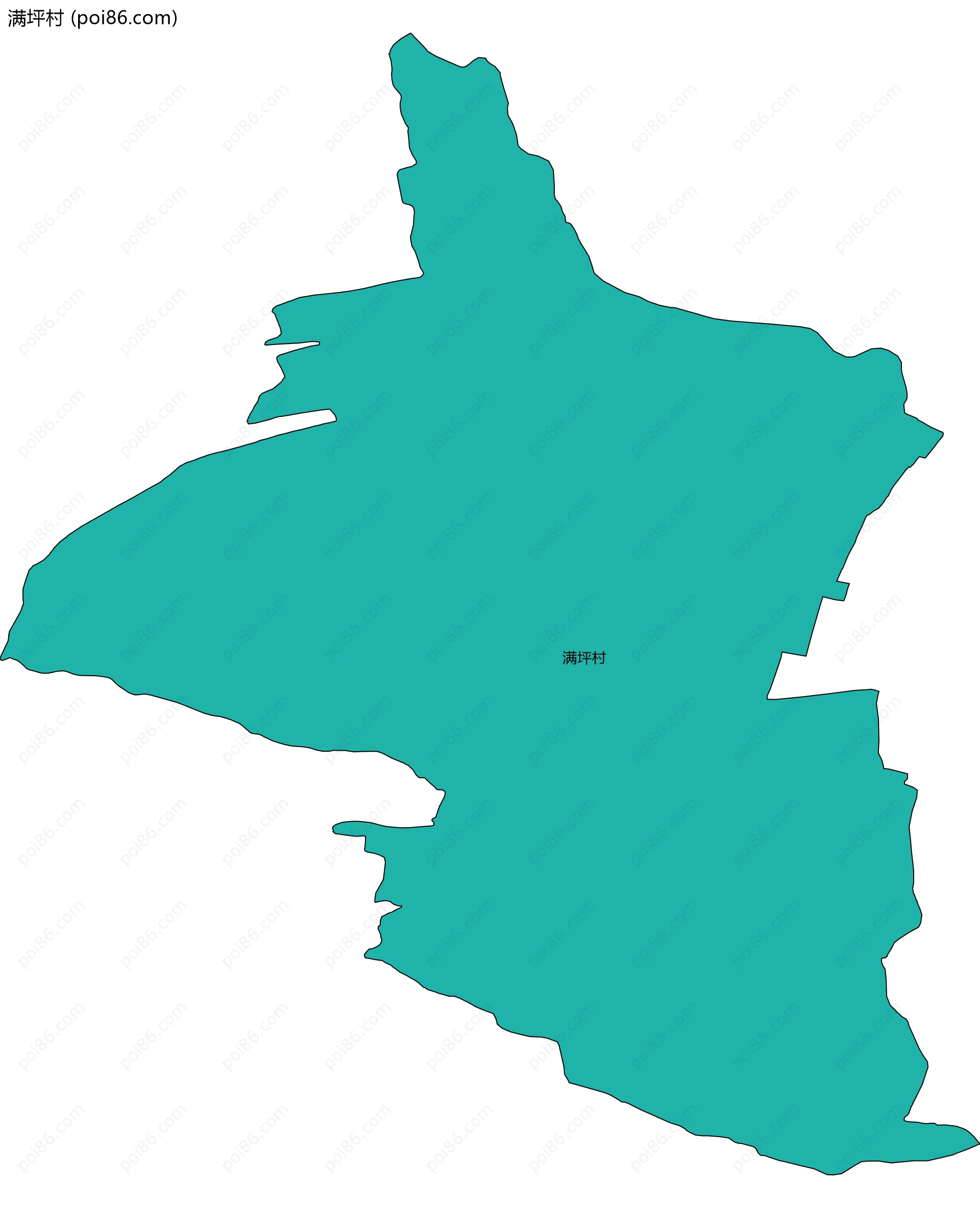 满坪村边界地图