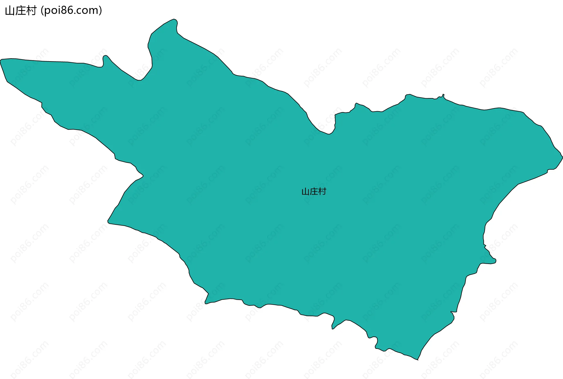 山庄村边界地图