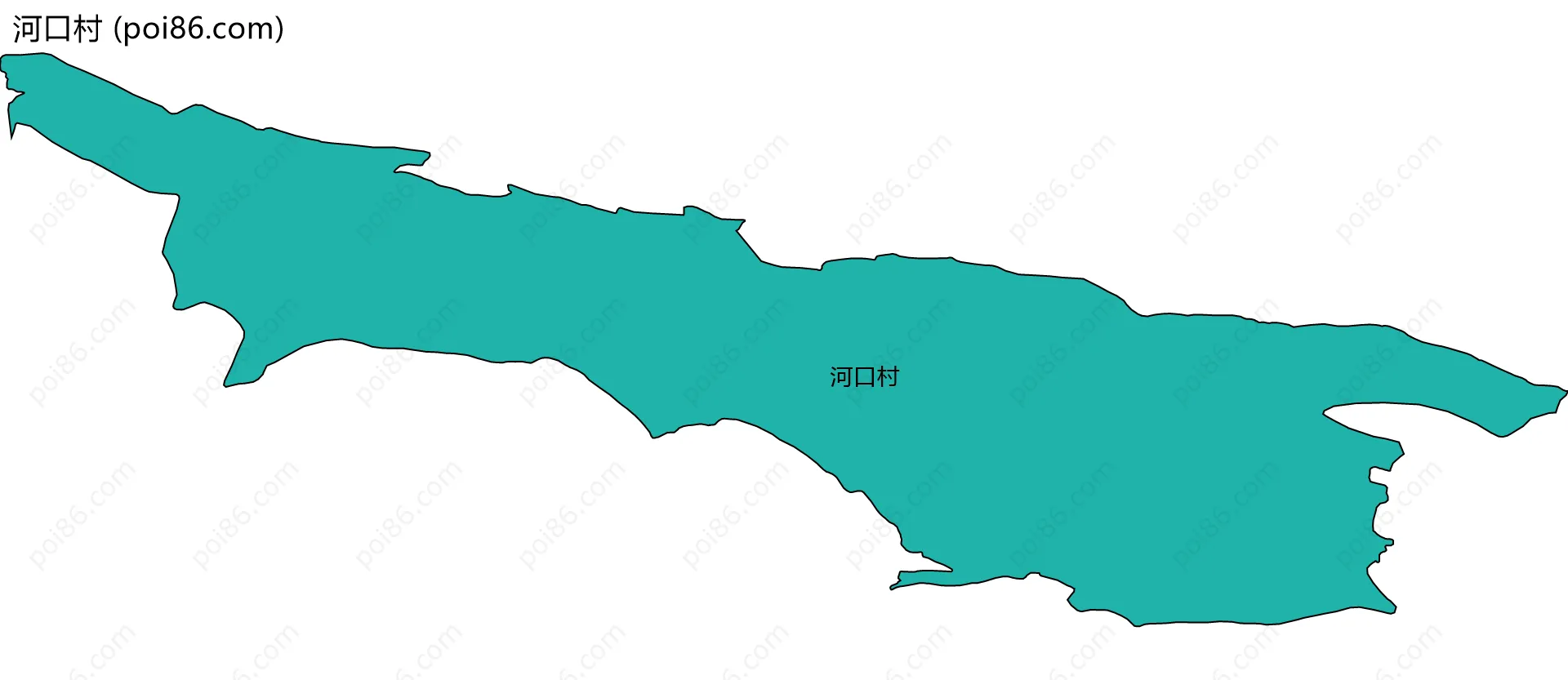 河口村边界地图