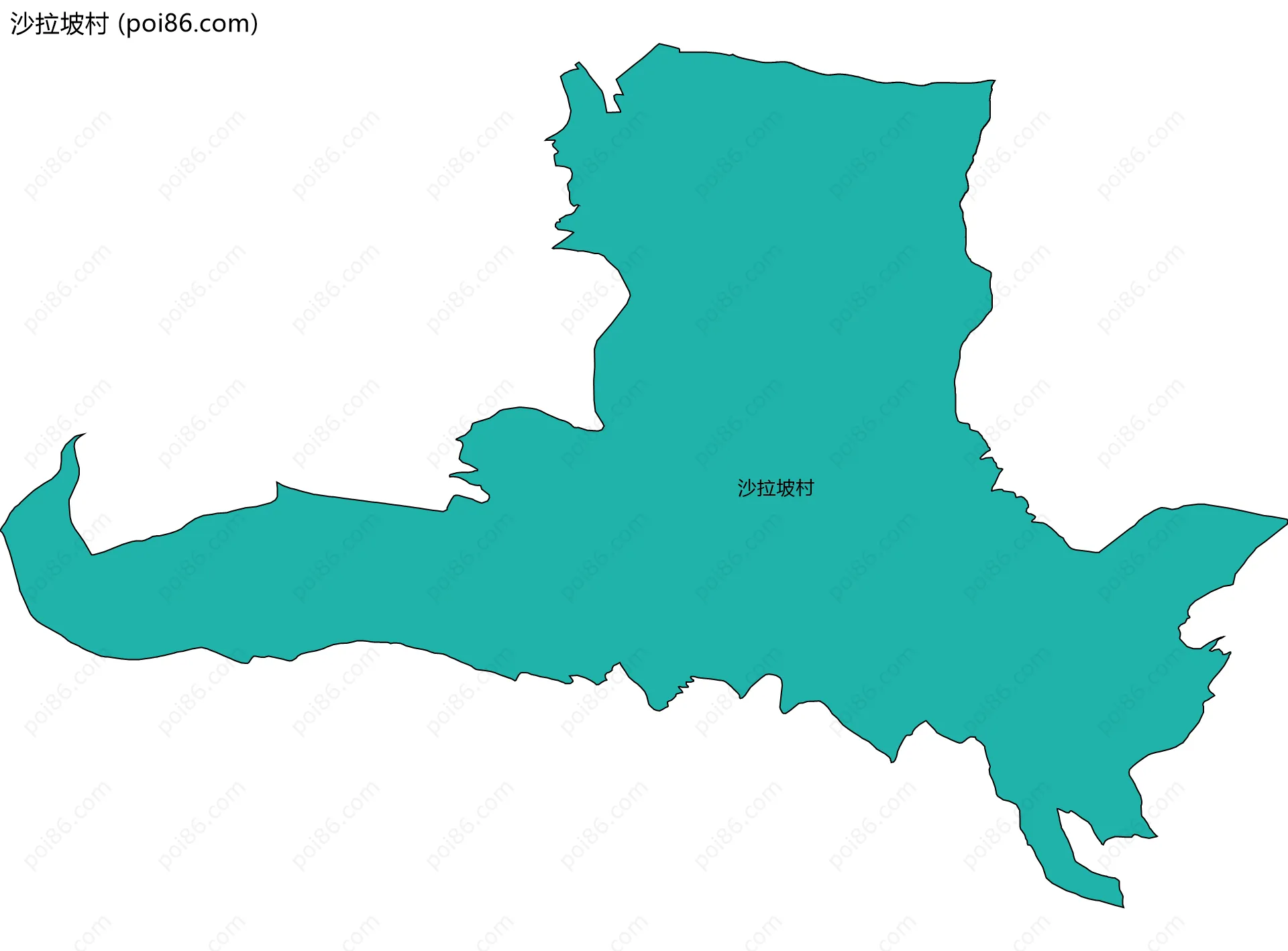 沙拉坡村边界地图