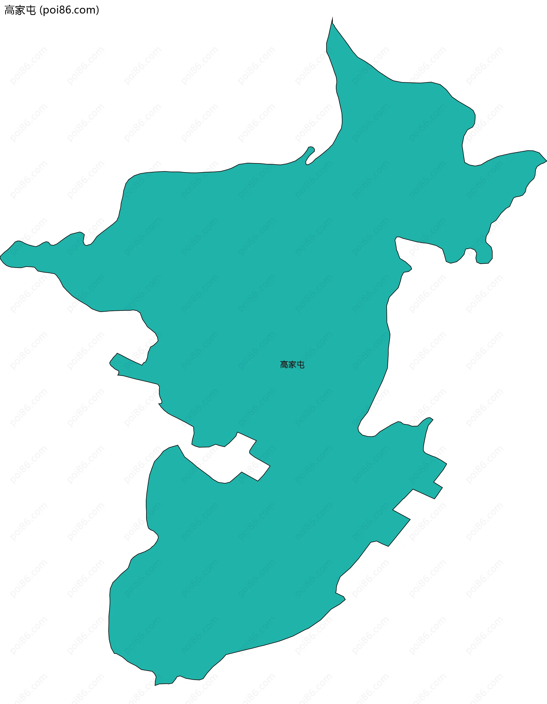 高家屯边界地图