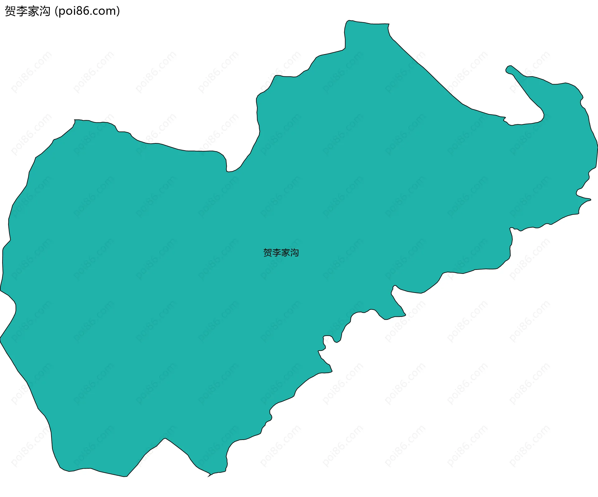 贺李家沟边界地图