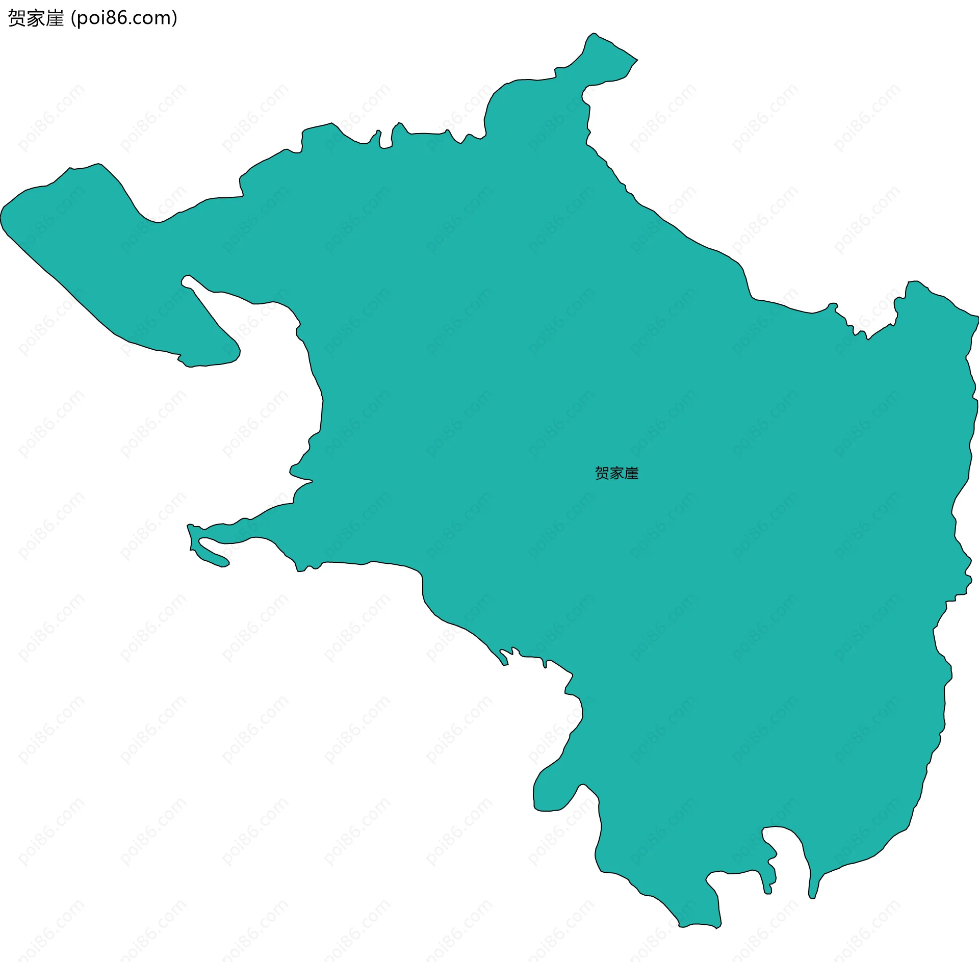 贺家崖边界地图