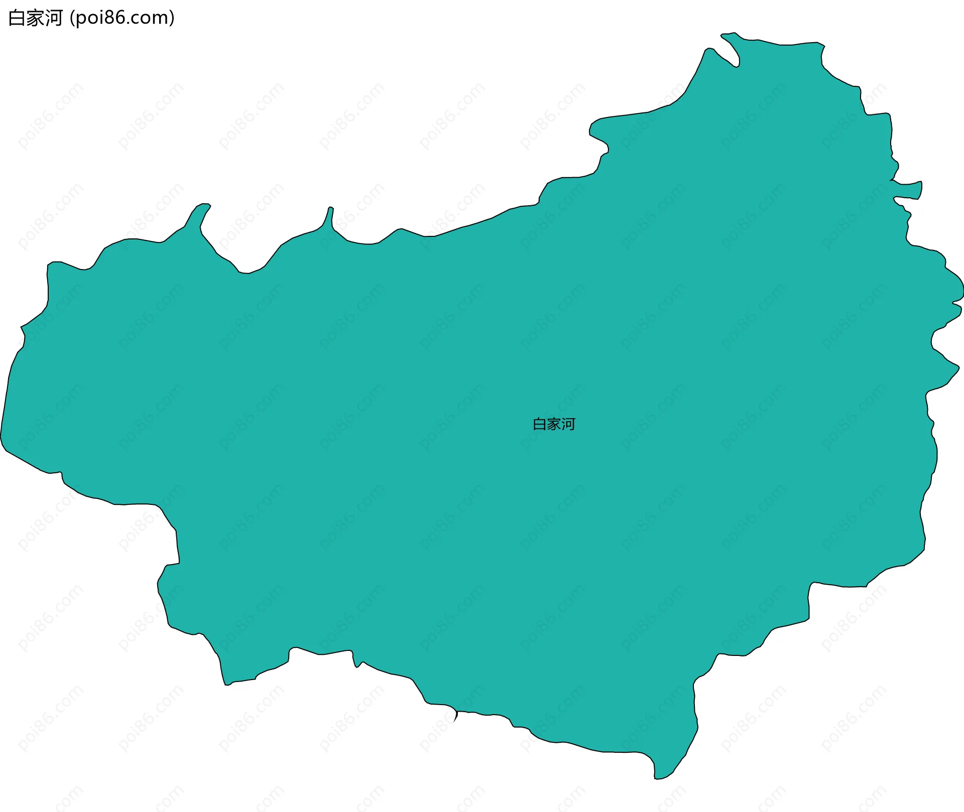 白家河边界地图