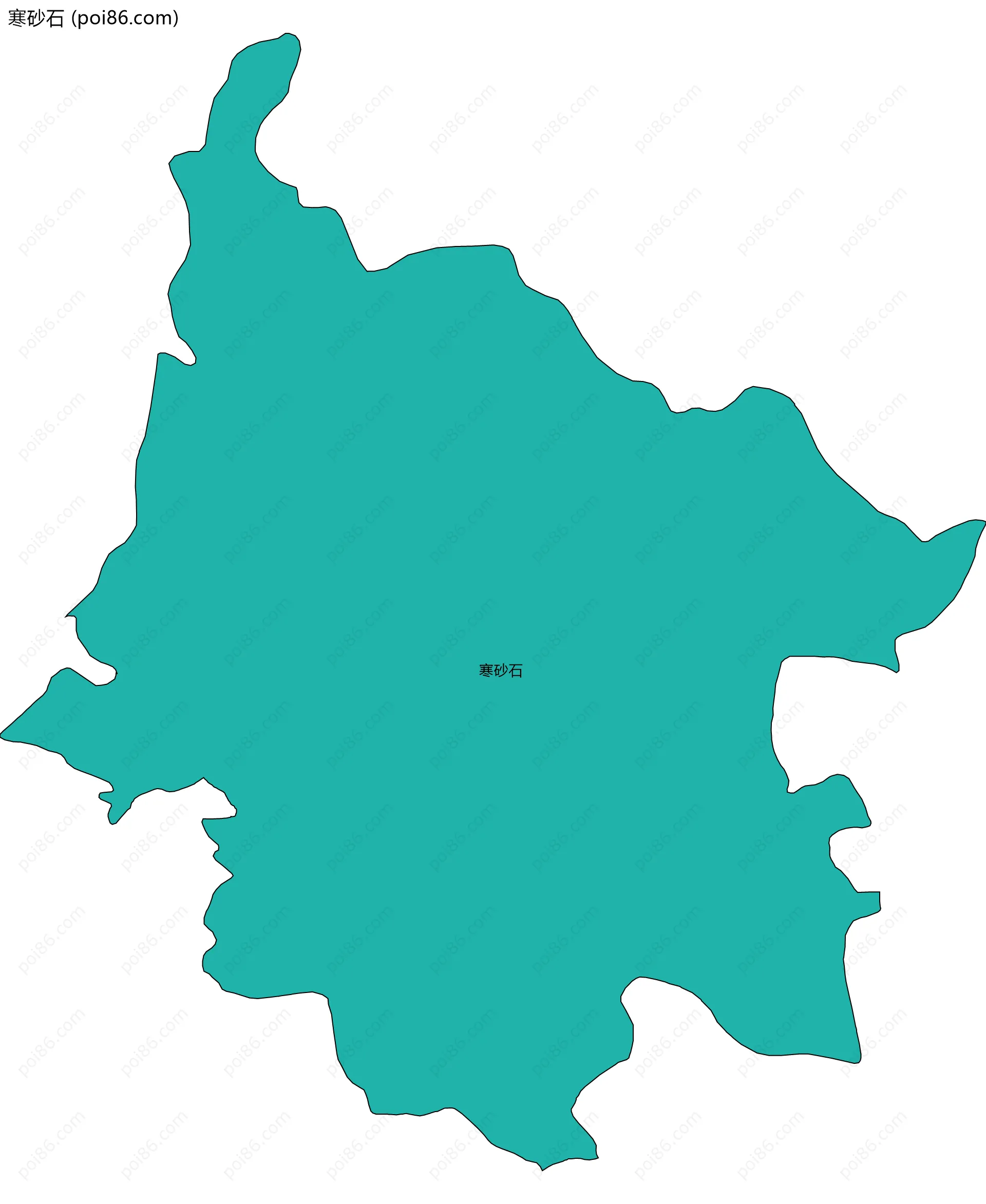 寒砂石边界地图