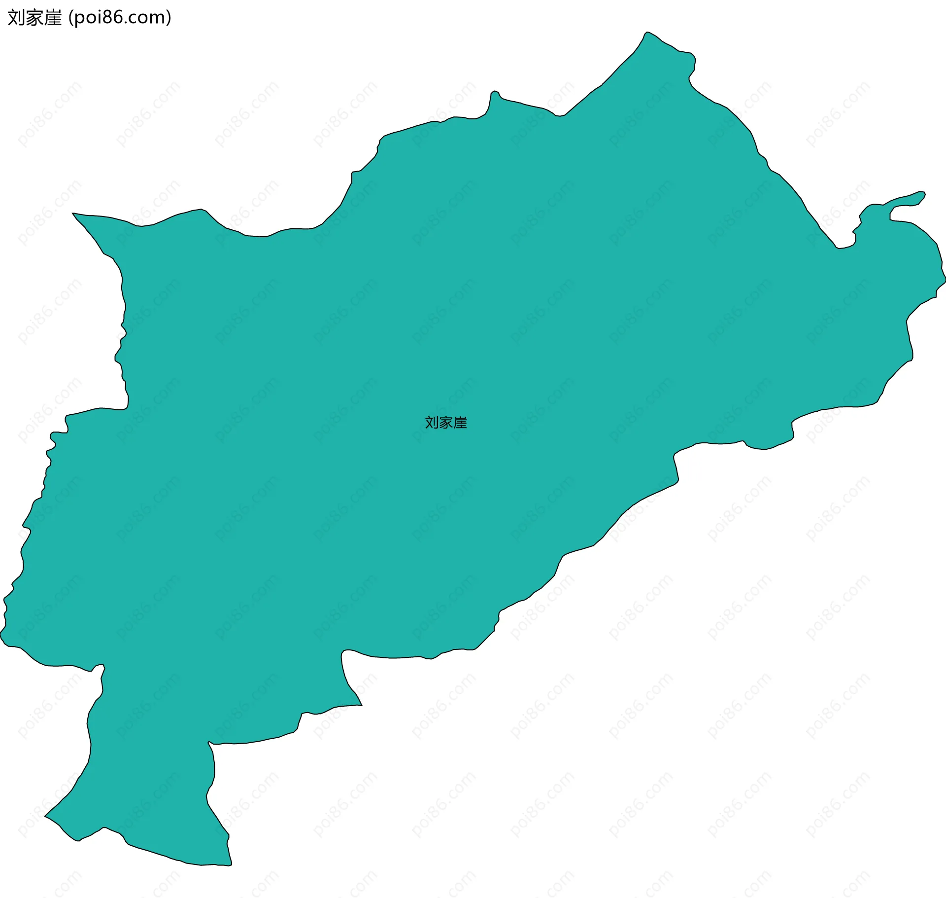 刘家崖边界地图