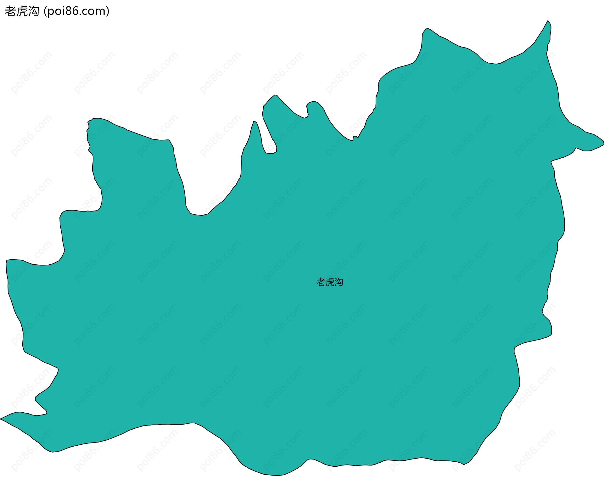 老虎沟边界地图