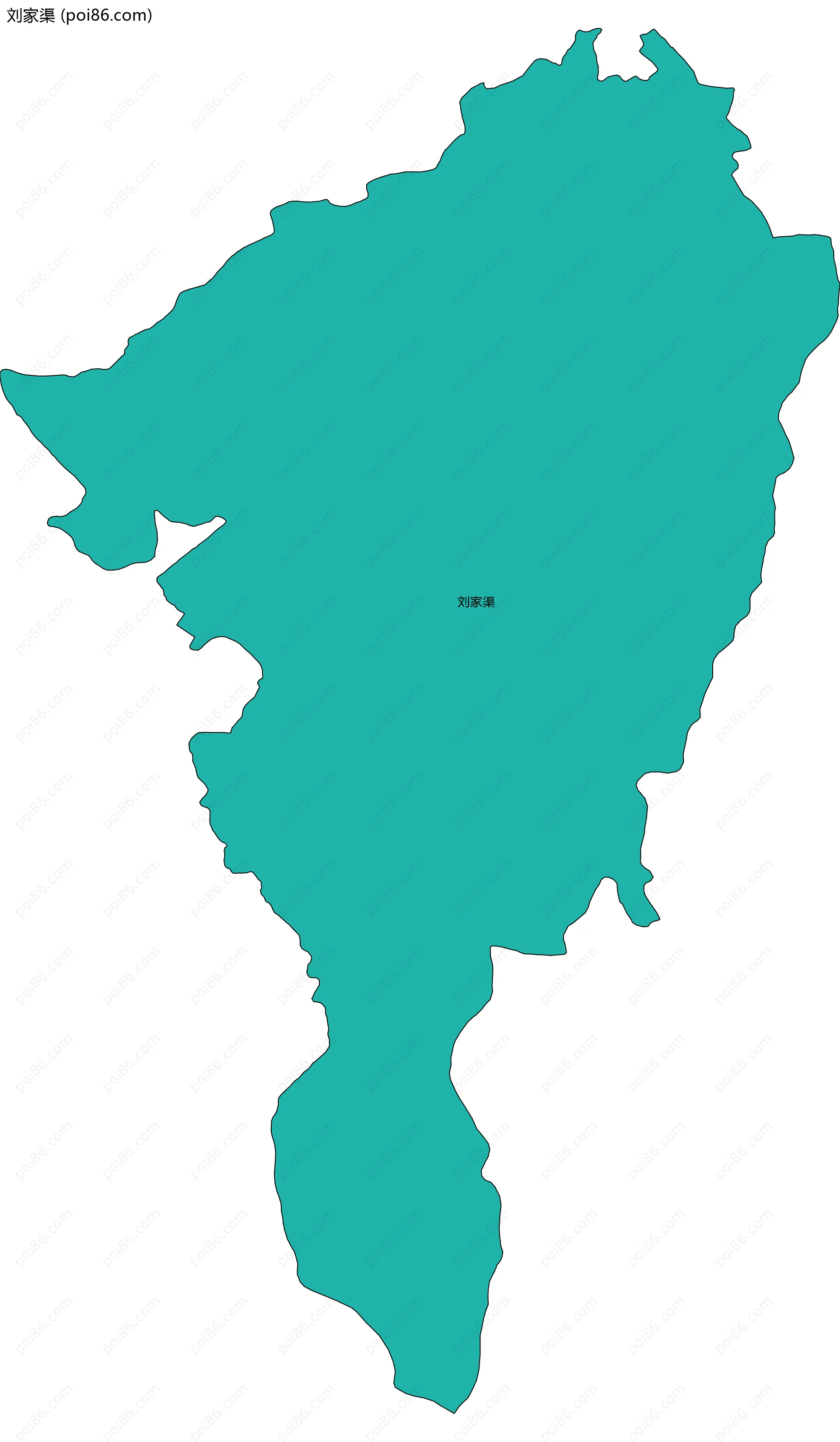 刘家渠边界地图