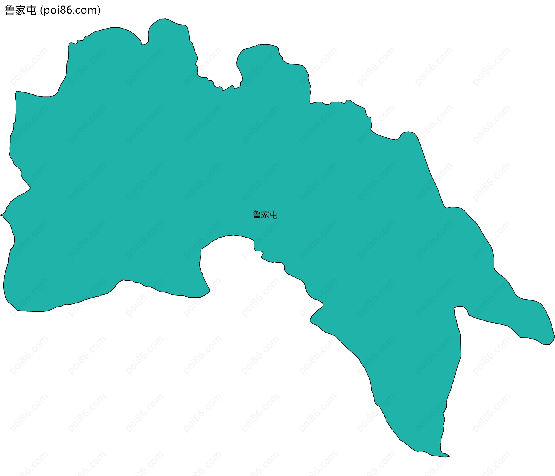 鲁家屯边界地图