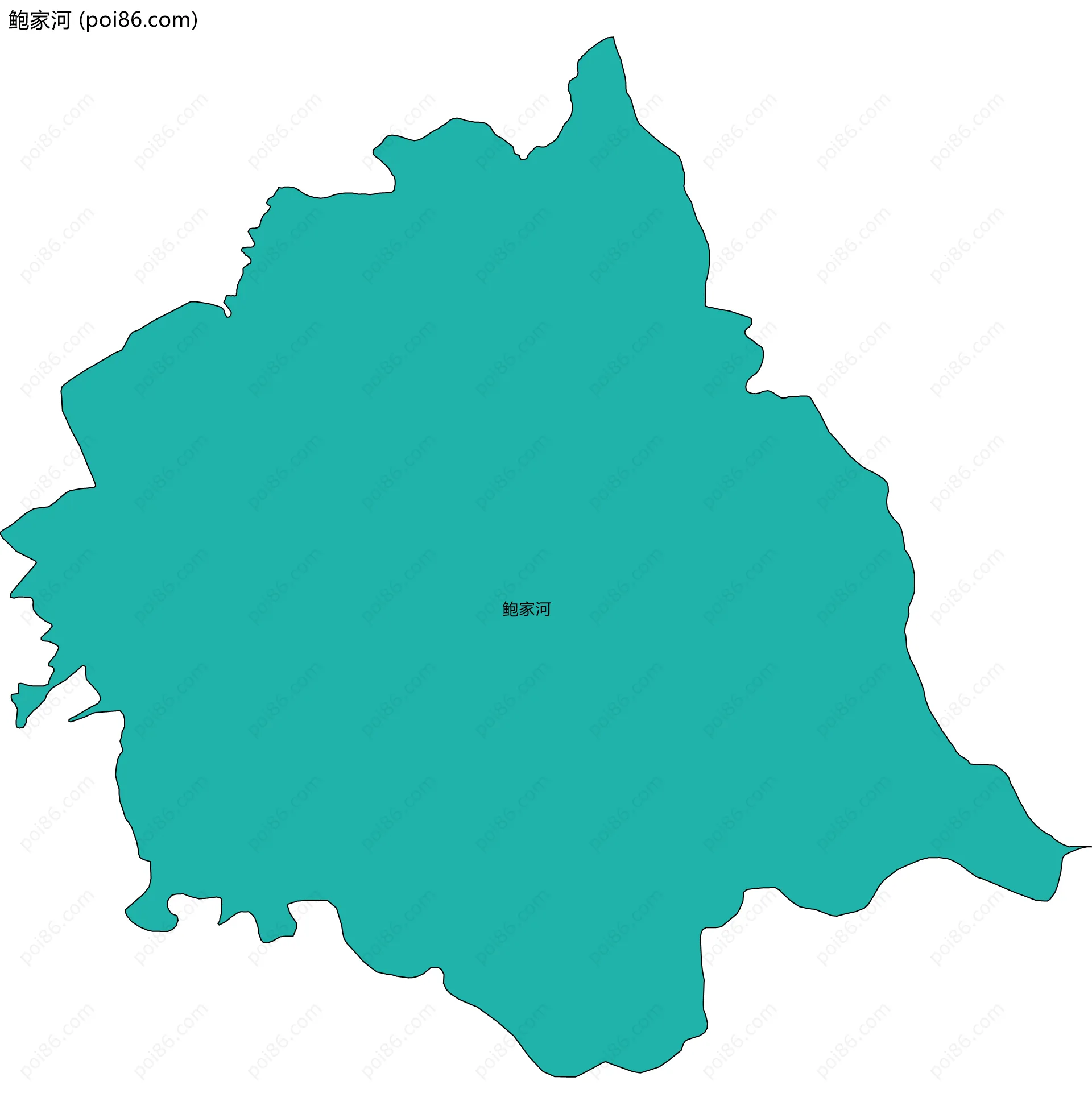 鲍家河边界地图