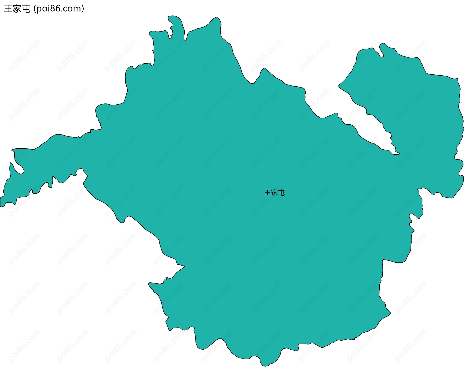 王家屯边界地图