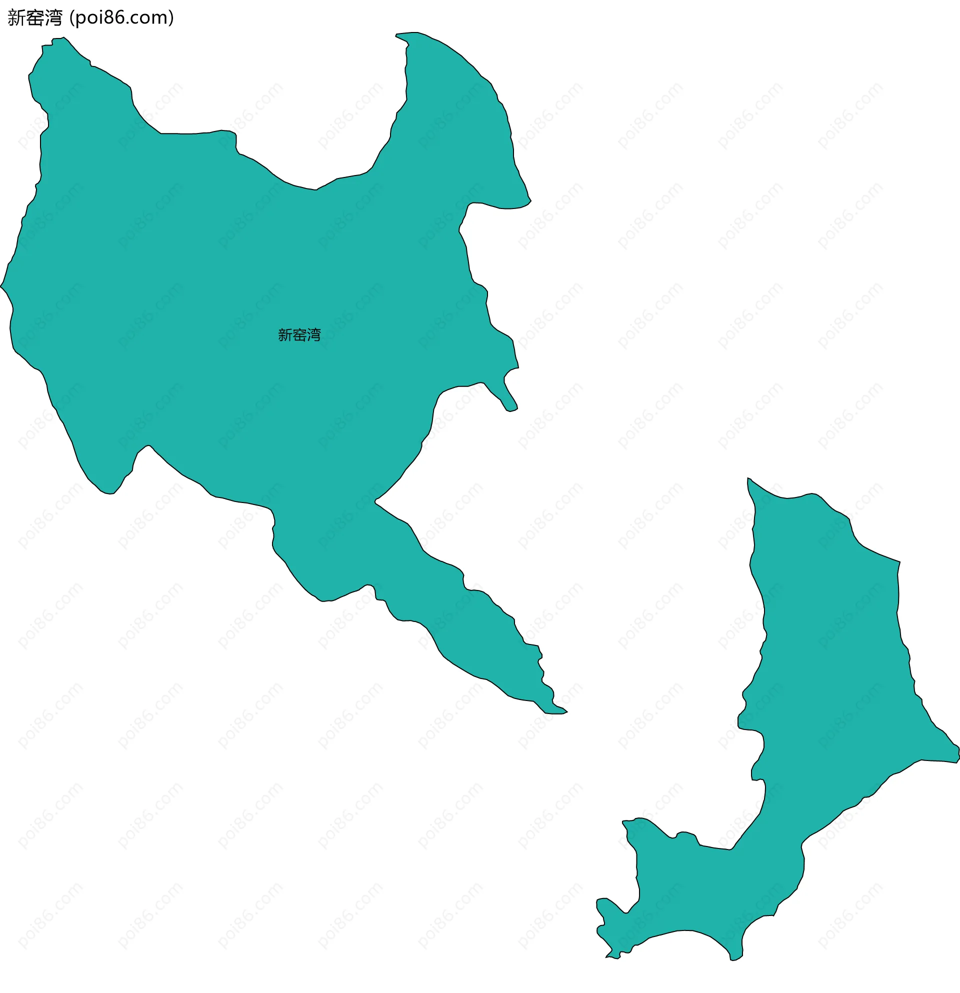 新窑湾边界地图