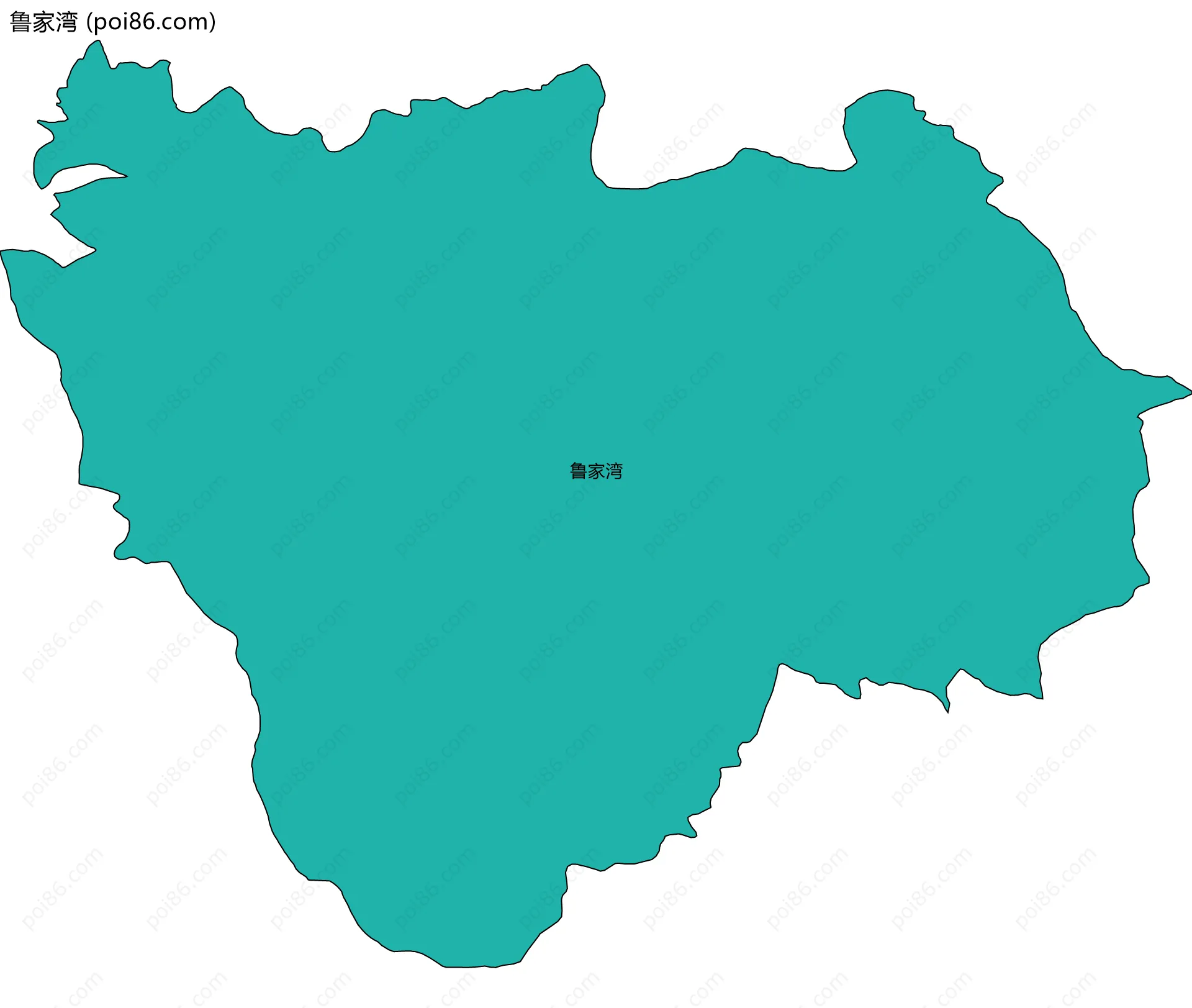 鲁家湾边界地图