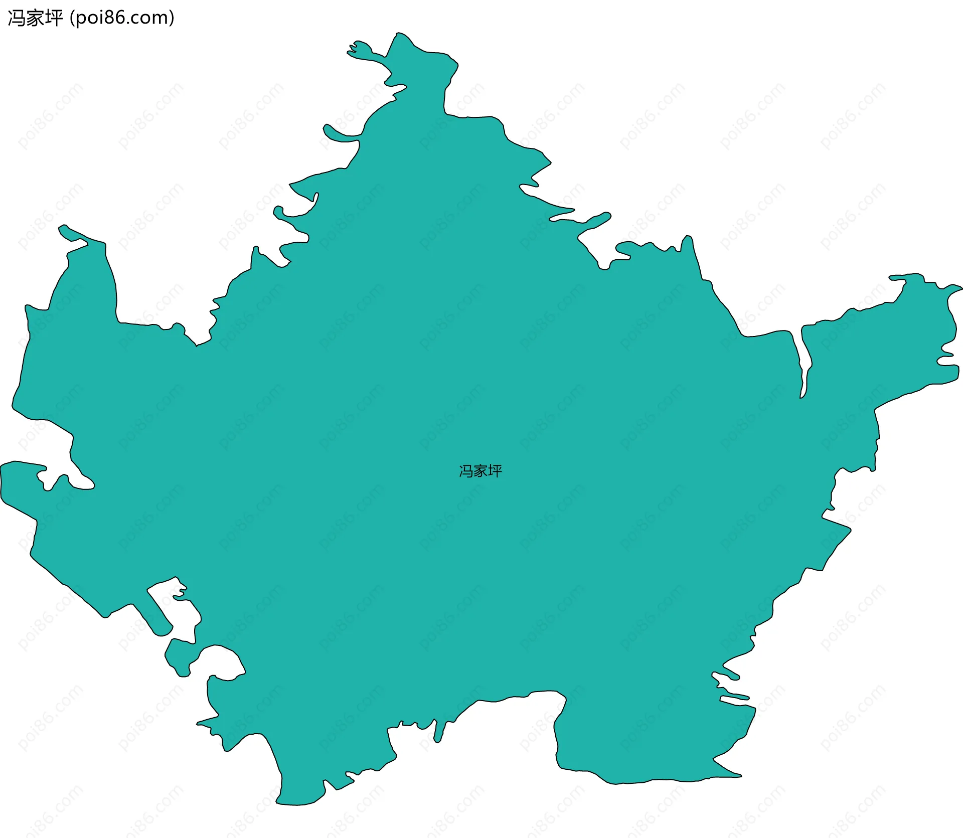 冯家坪边界地图