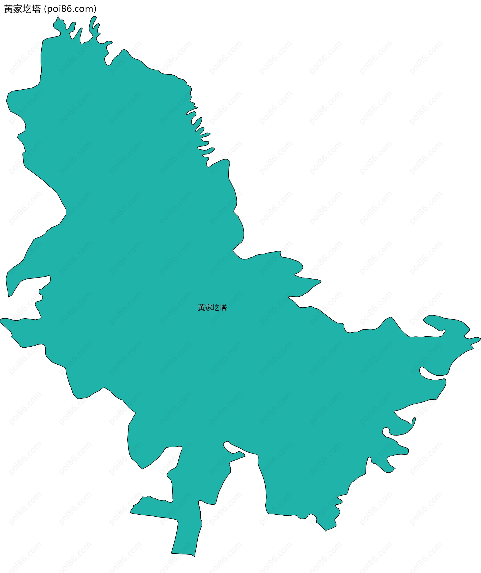 黄家圪塔边界地图