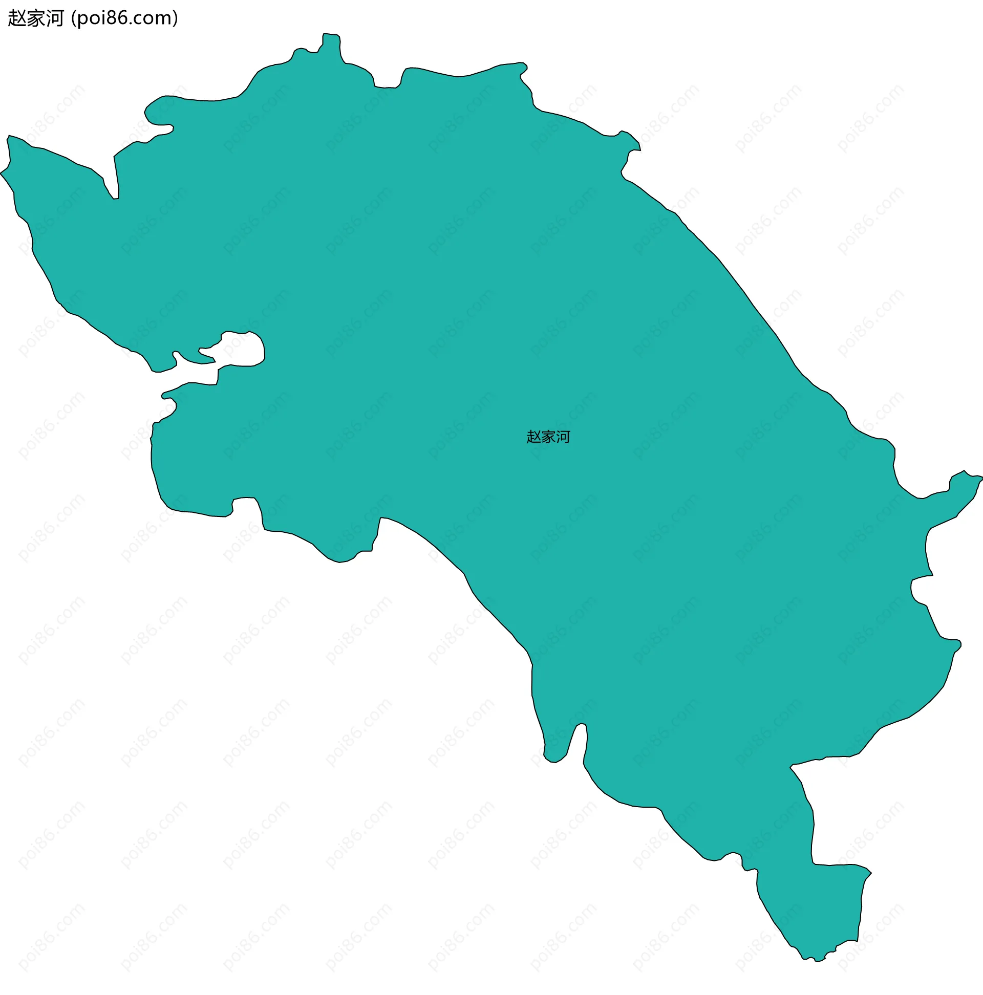 赵家河边界地图