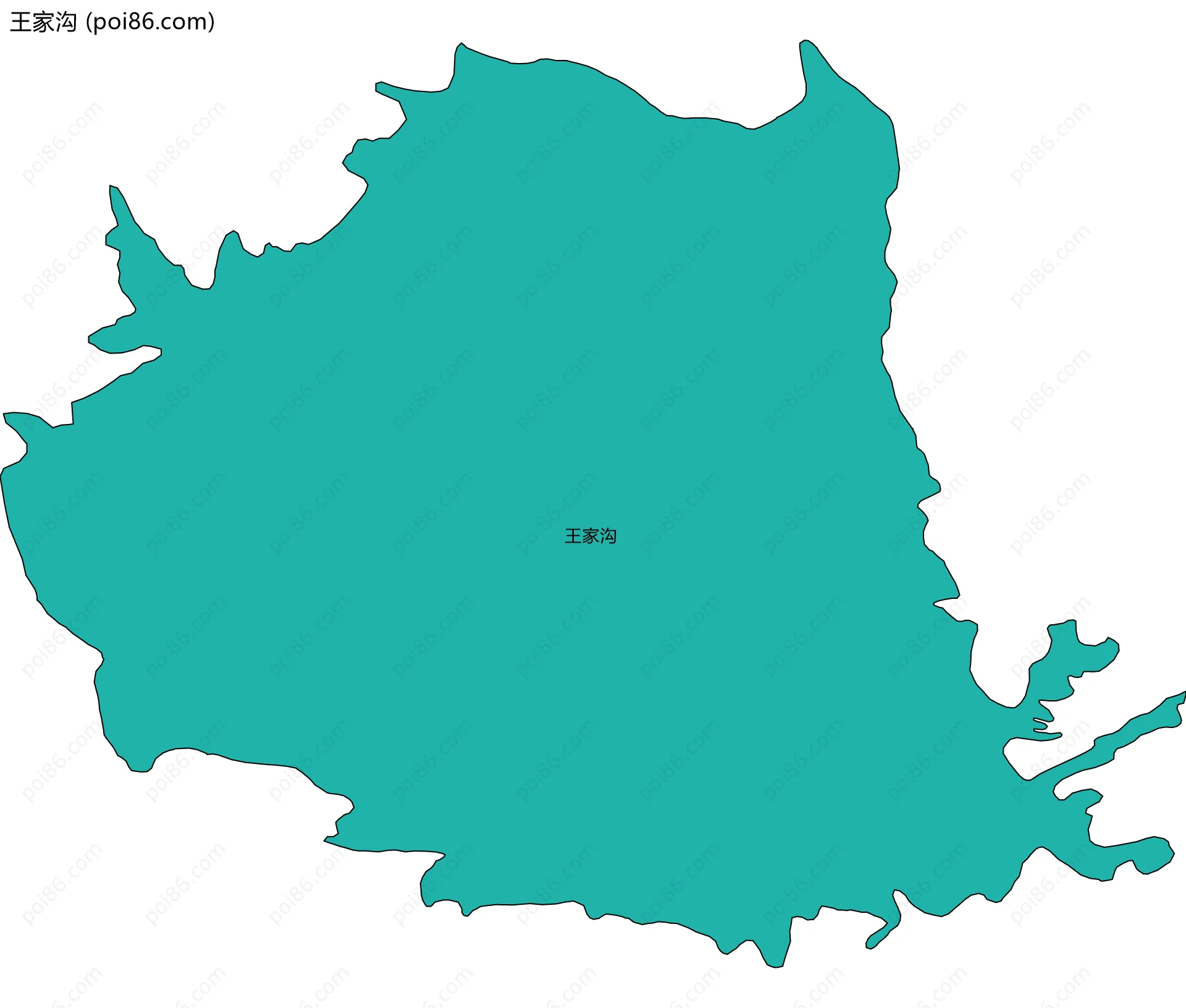 王家沟边界地图