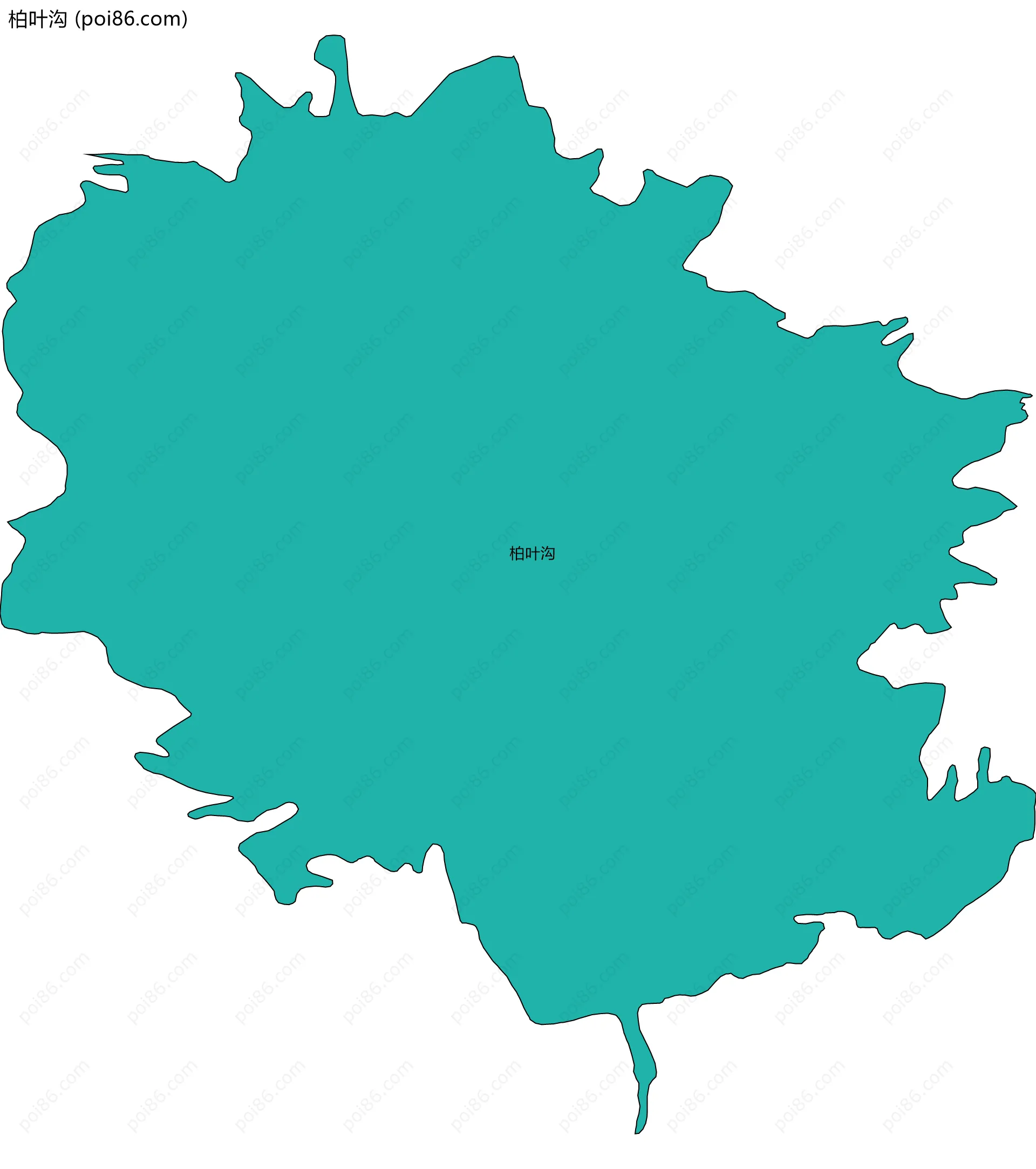 柏叶沟边界地图