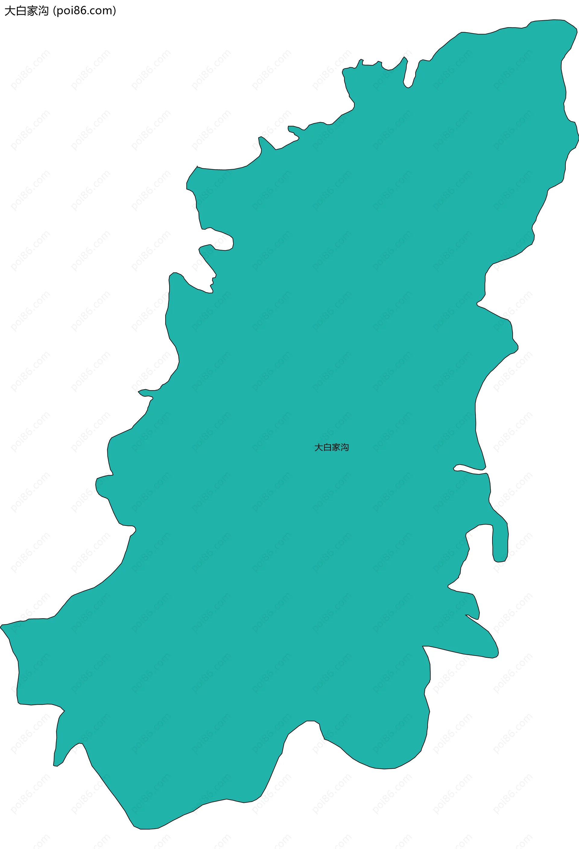 大白家沟边界地图