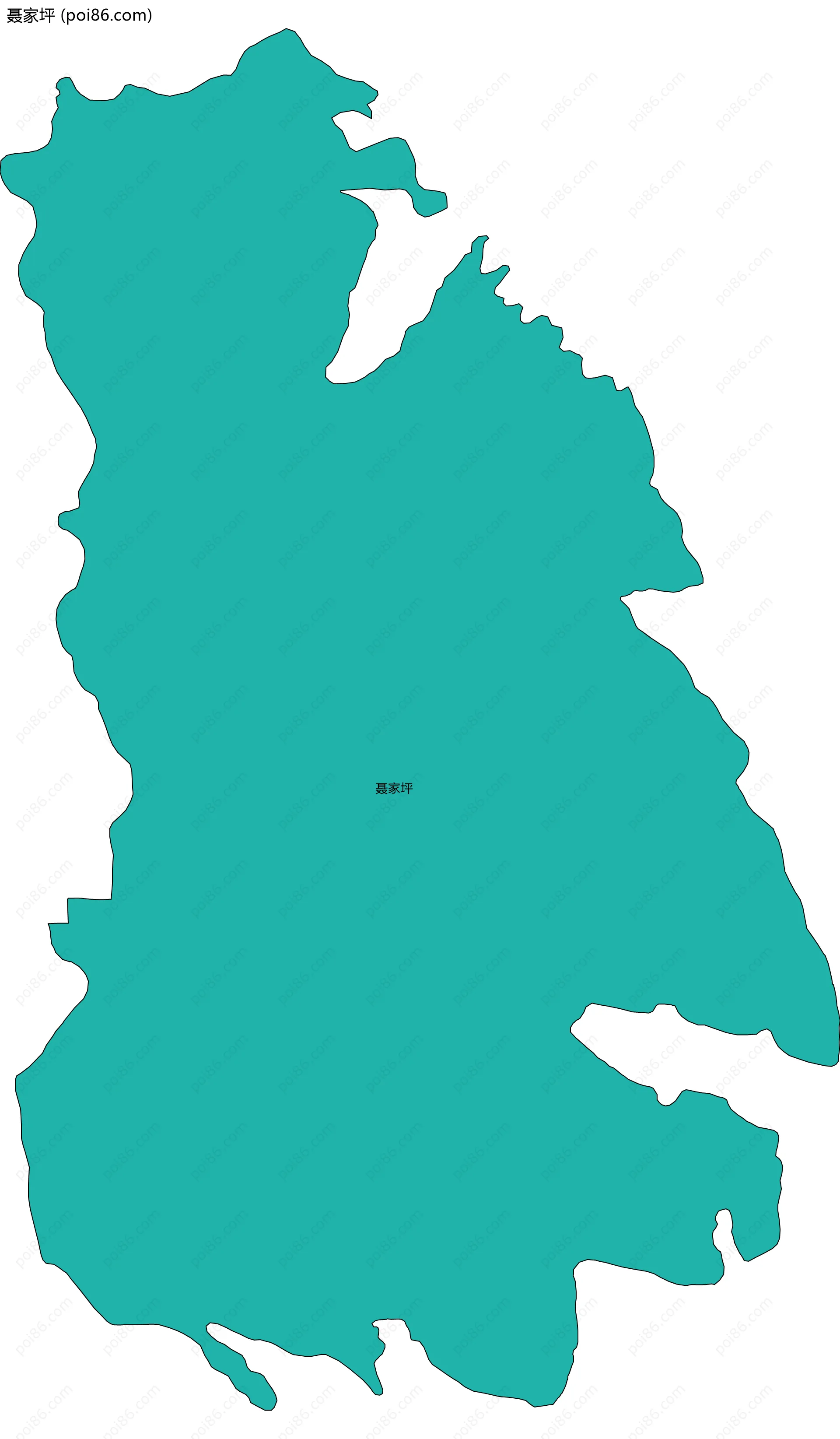 聂家坪边界地图