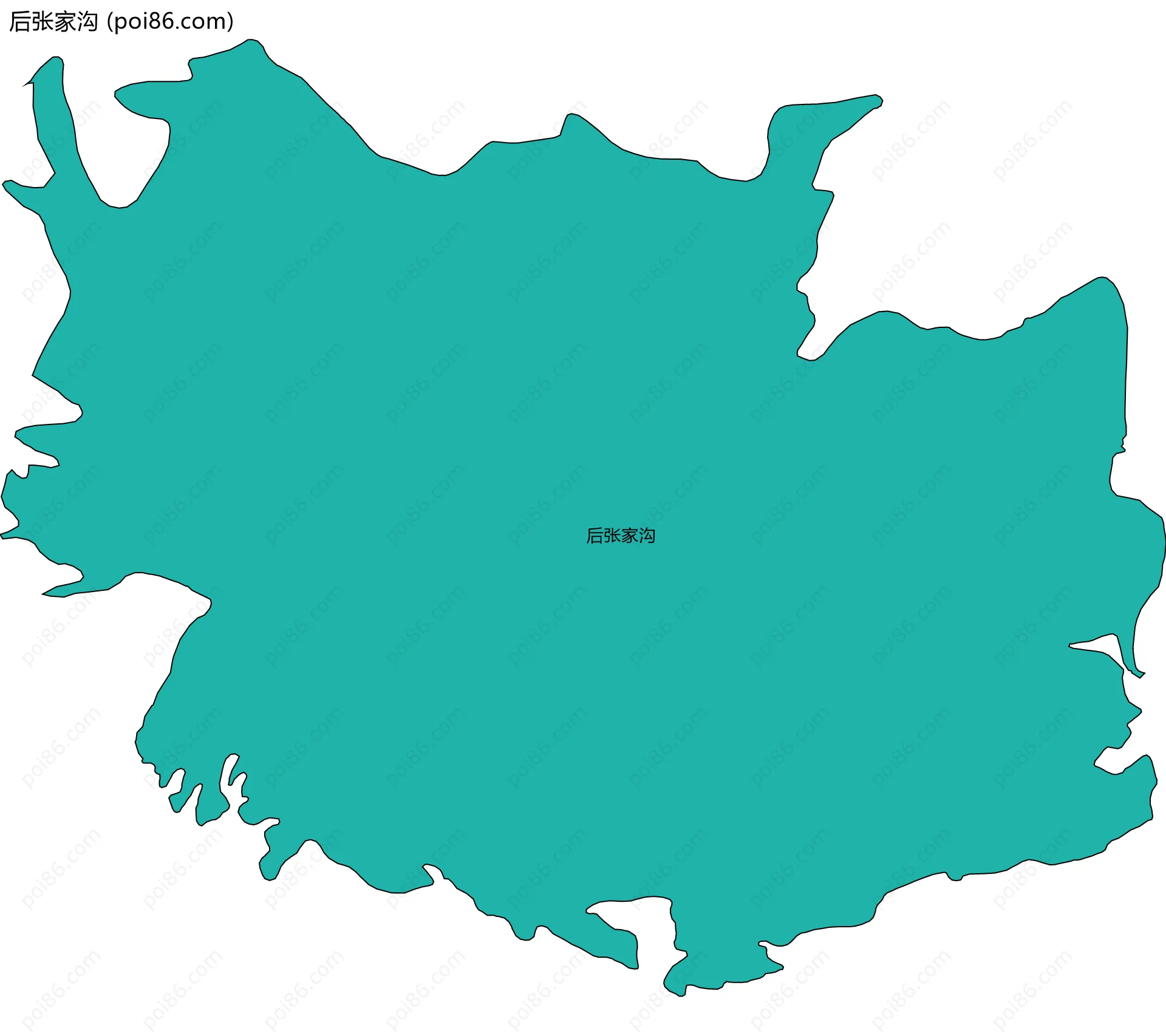 后张家沟边界地图