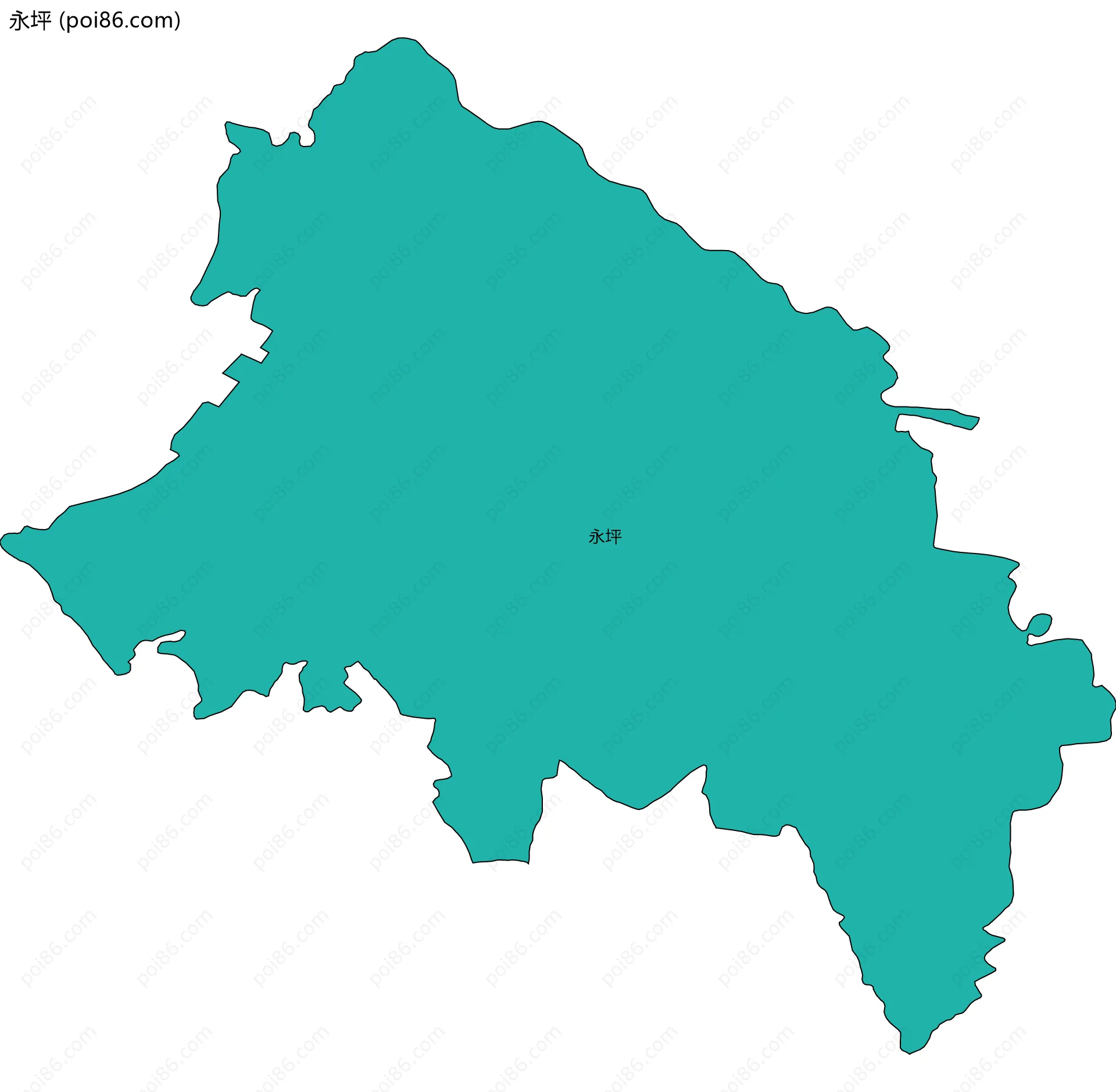 永坪边界地图