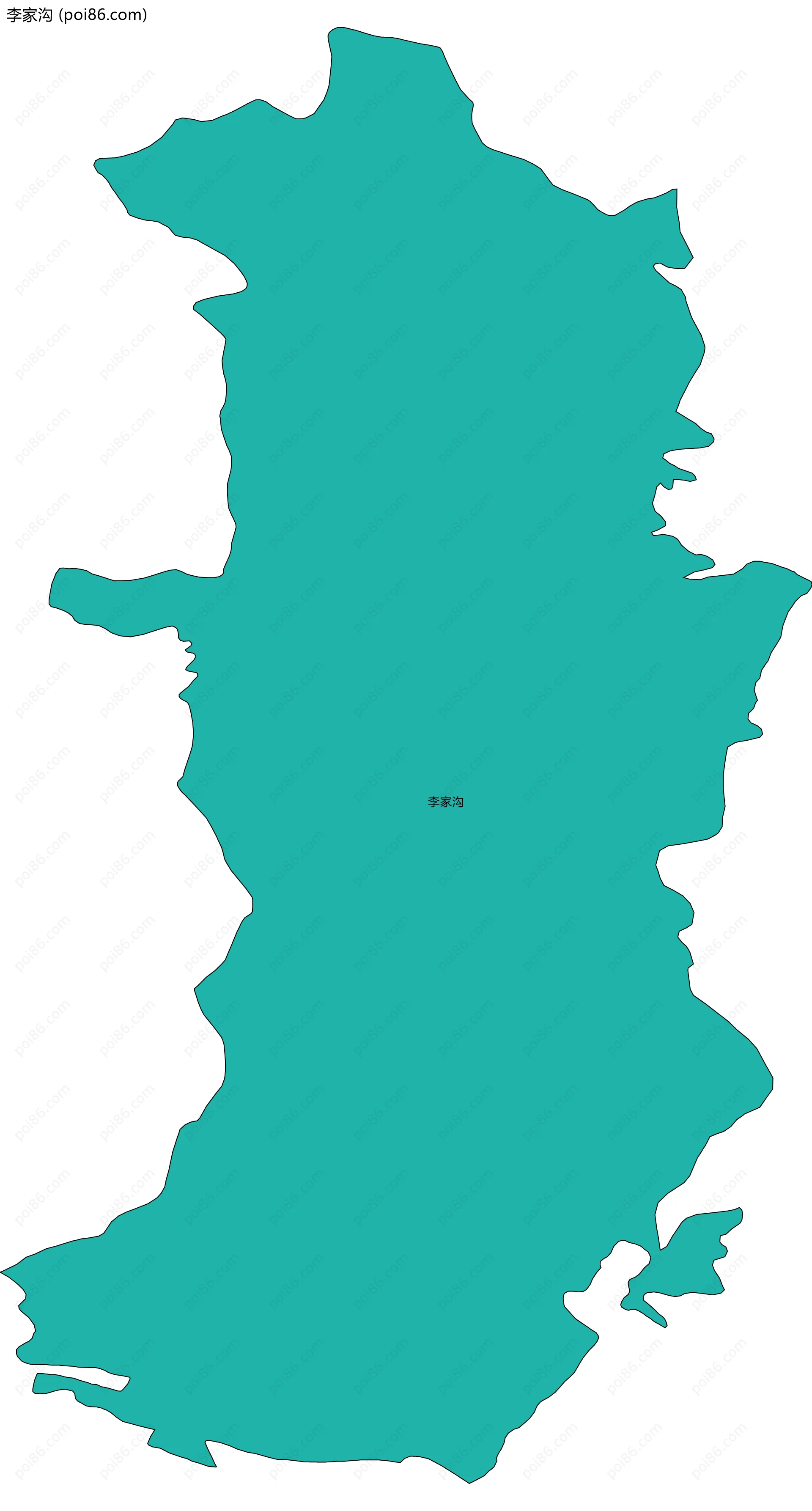 李家沟边界地图