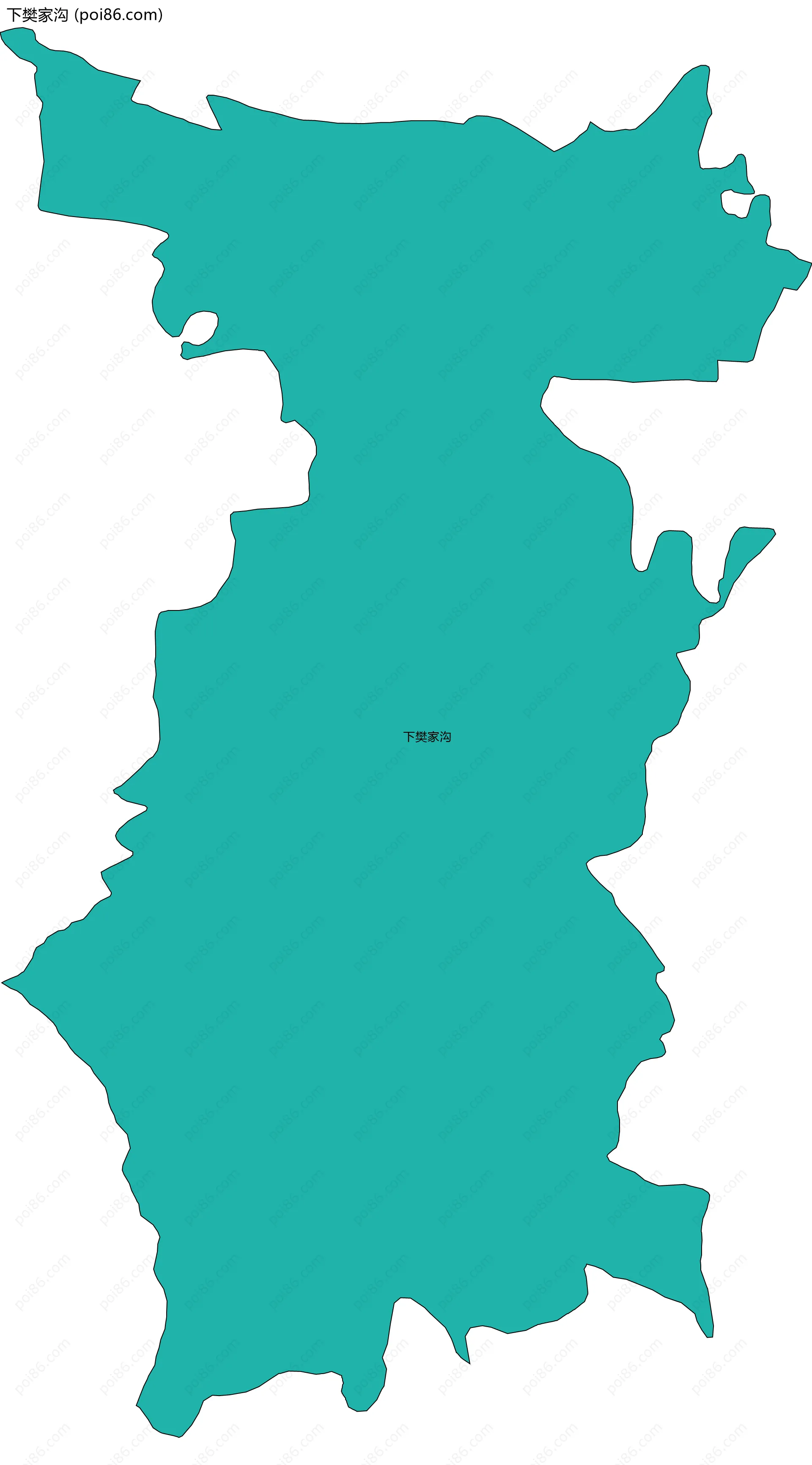 下樊家沟边界地图