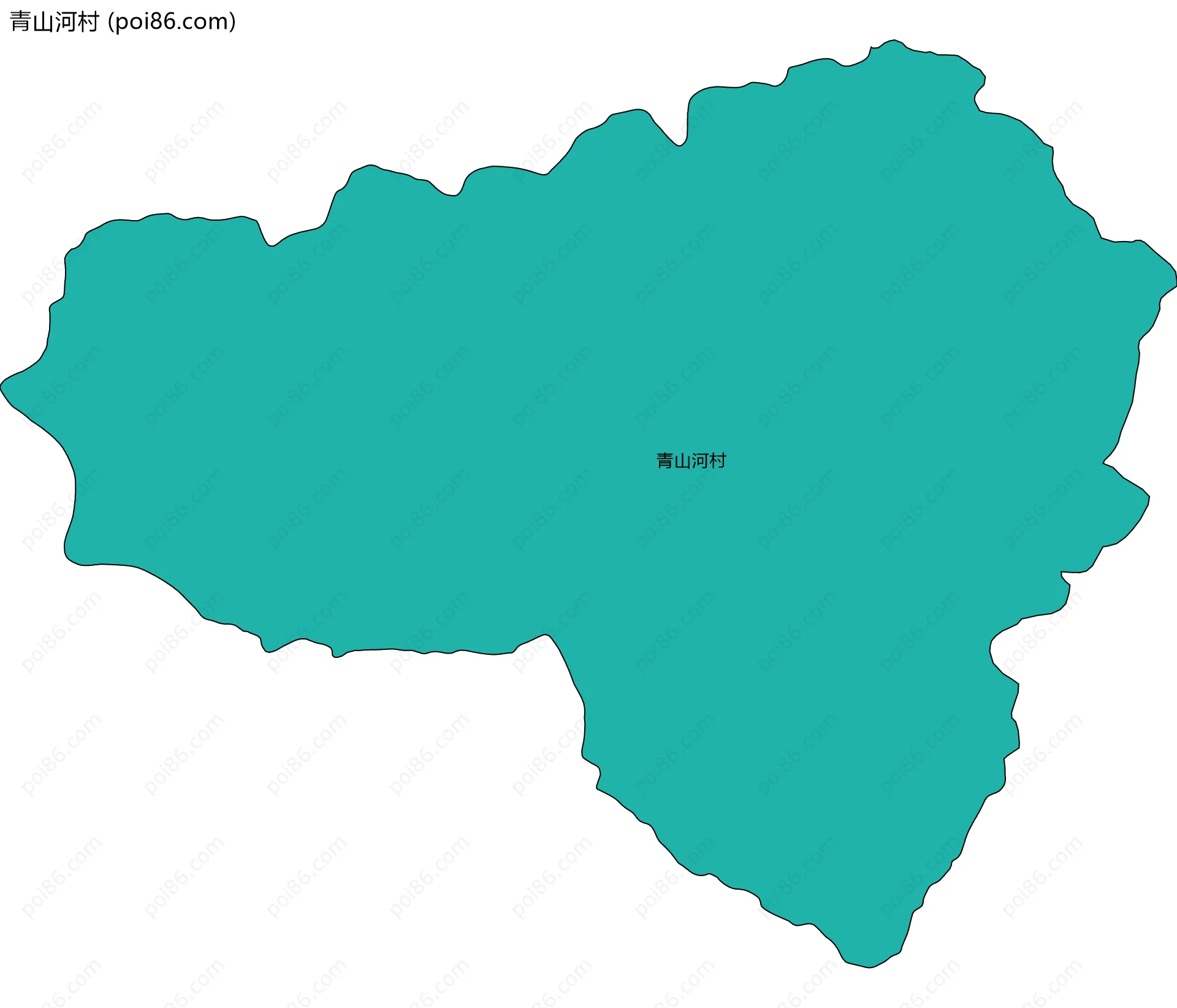 青山河村边界地图