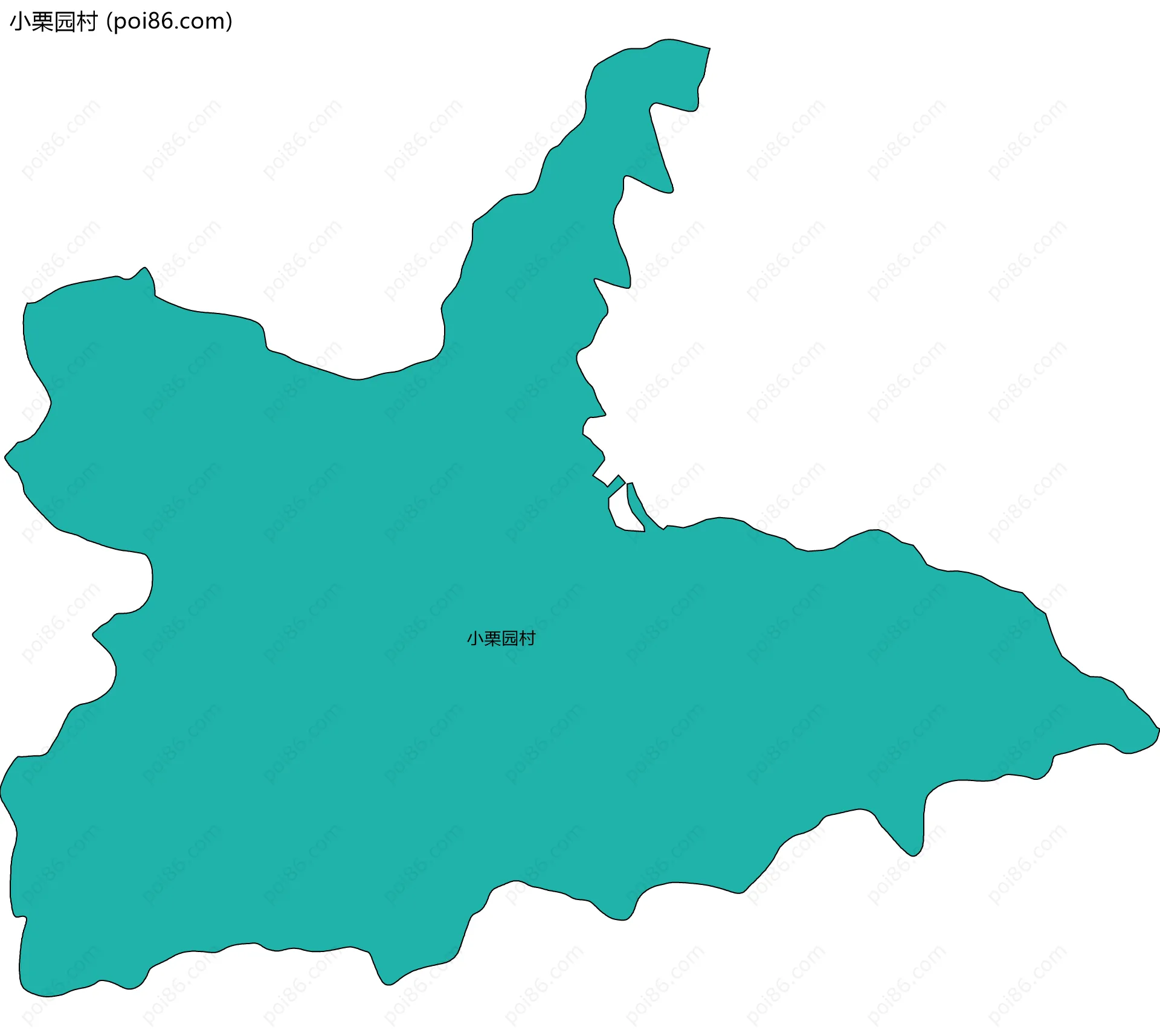 小栗园村边界地图