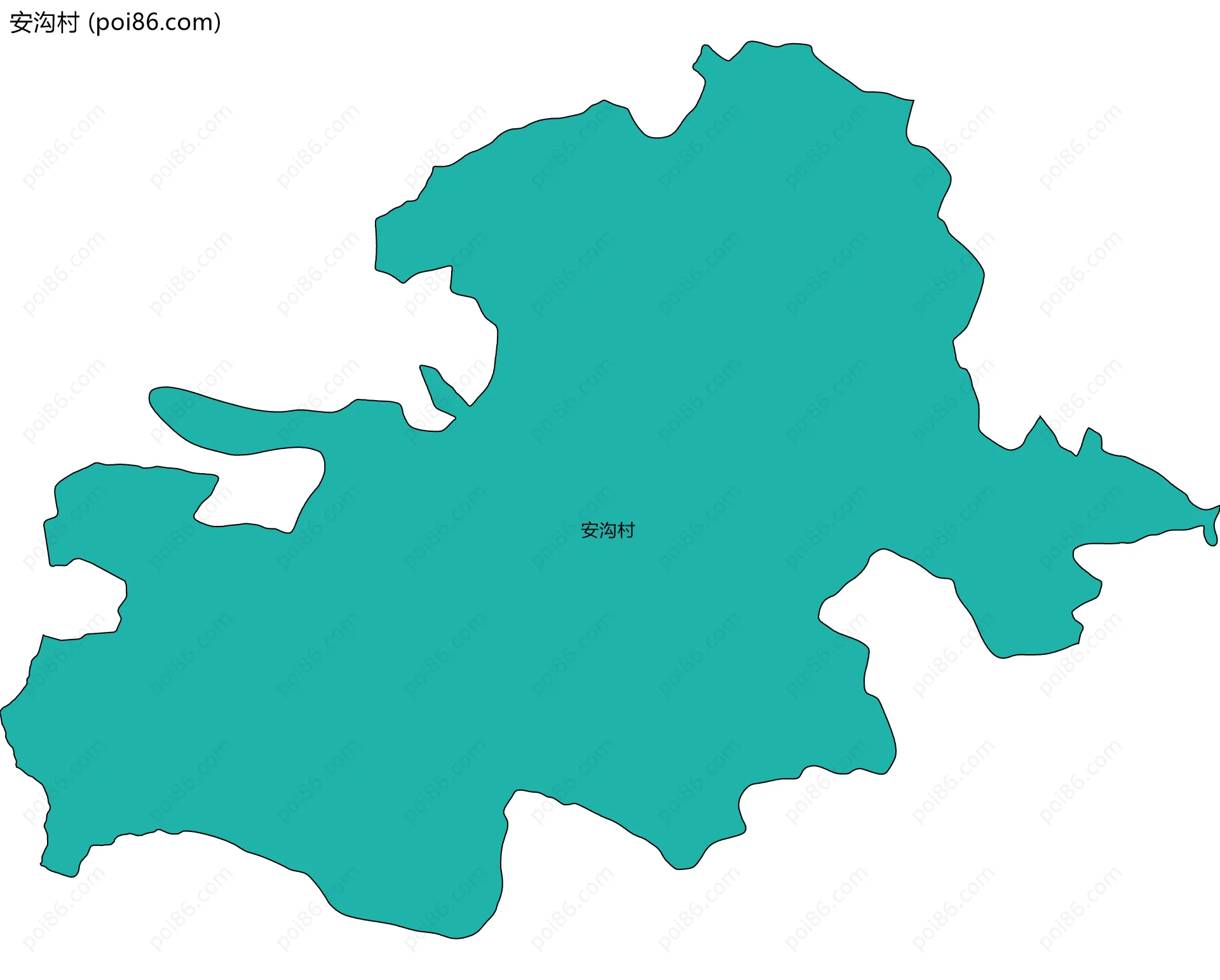 安沟村边界地图