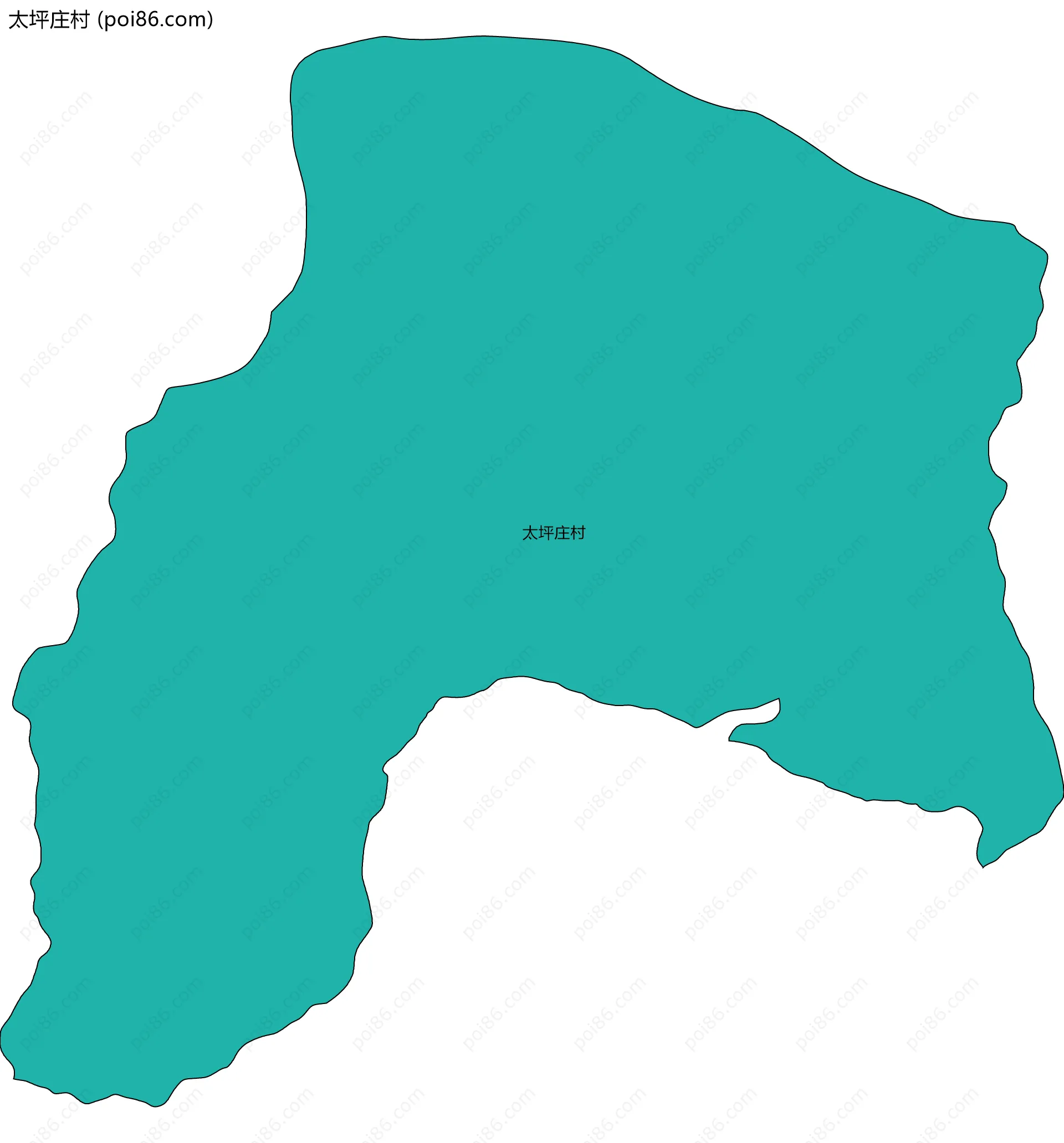 太坪庄村边界地图