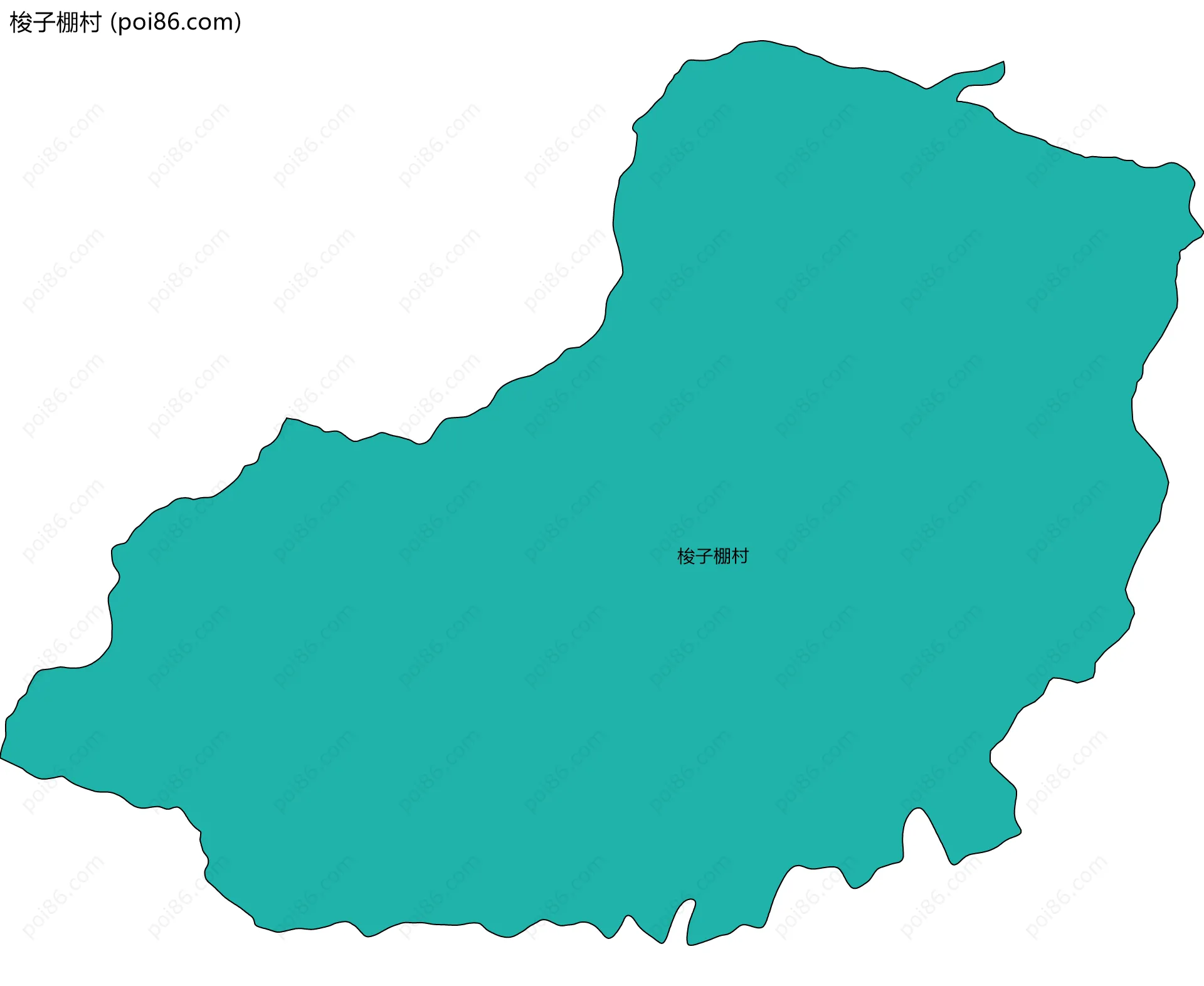 梭子棚村边界地图