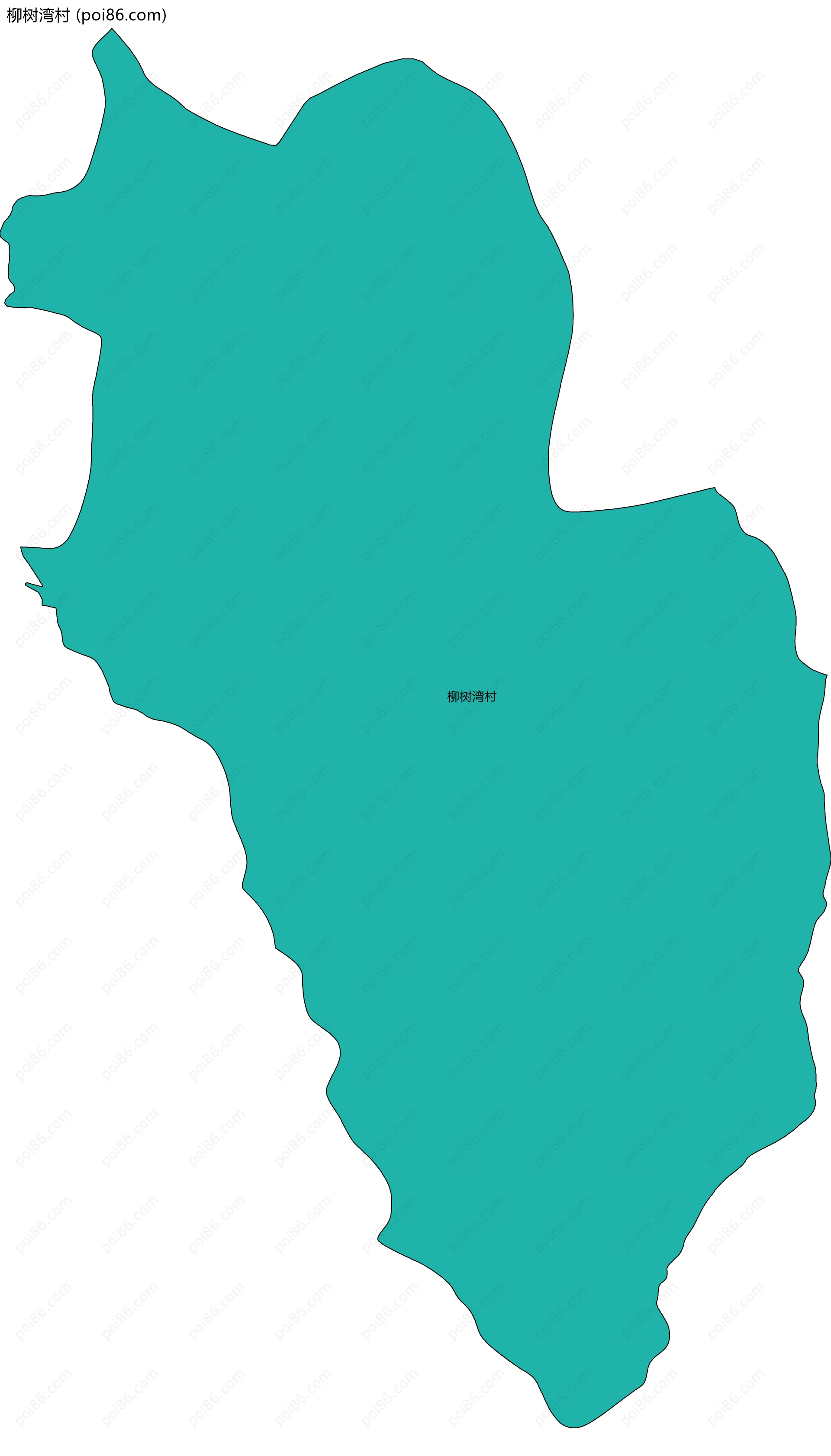 柳树湾村边界地图