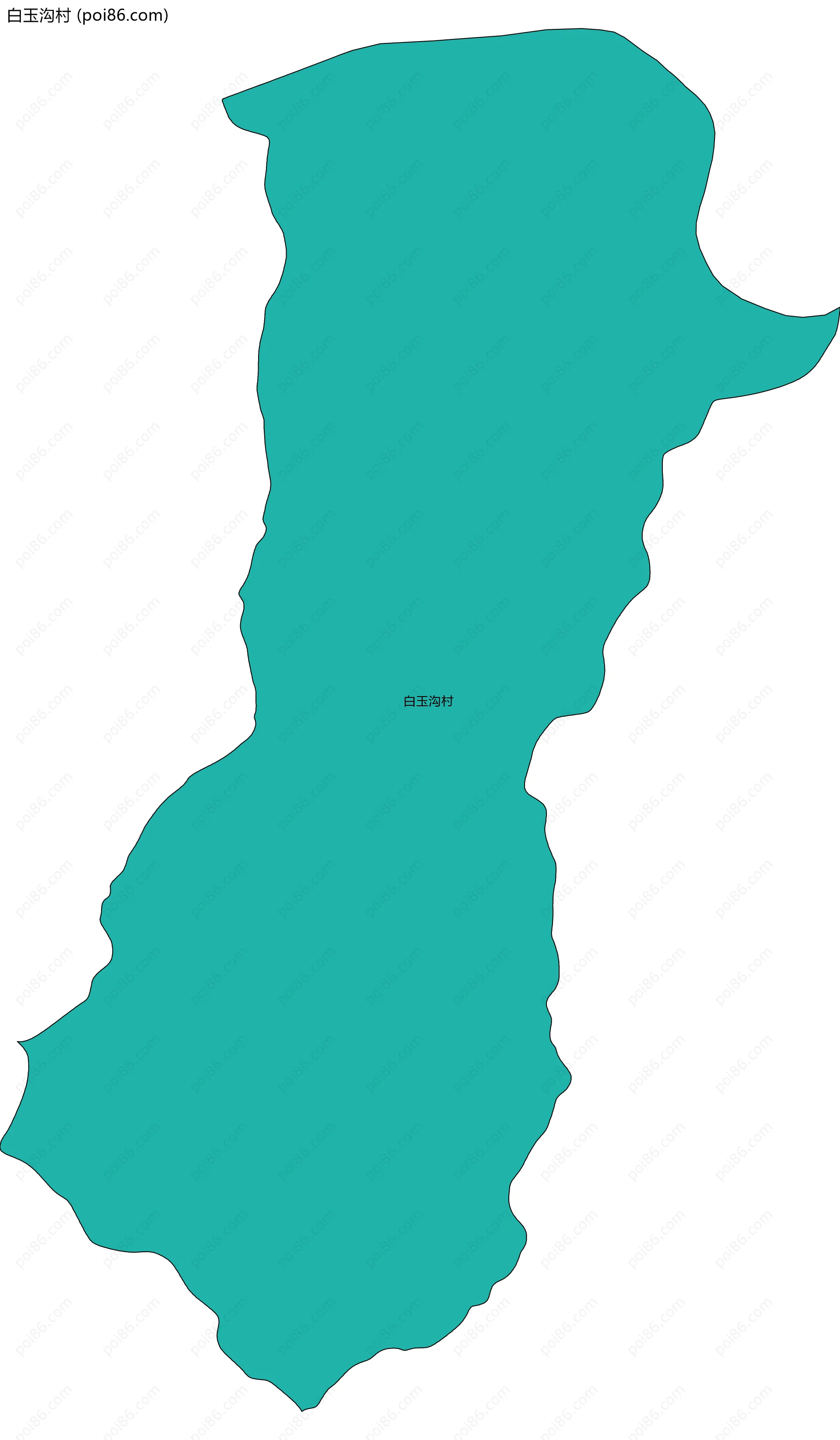 白玉沟村边界地图