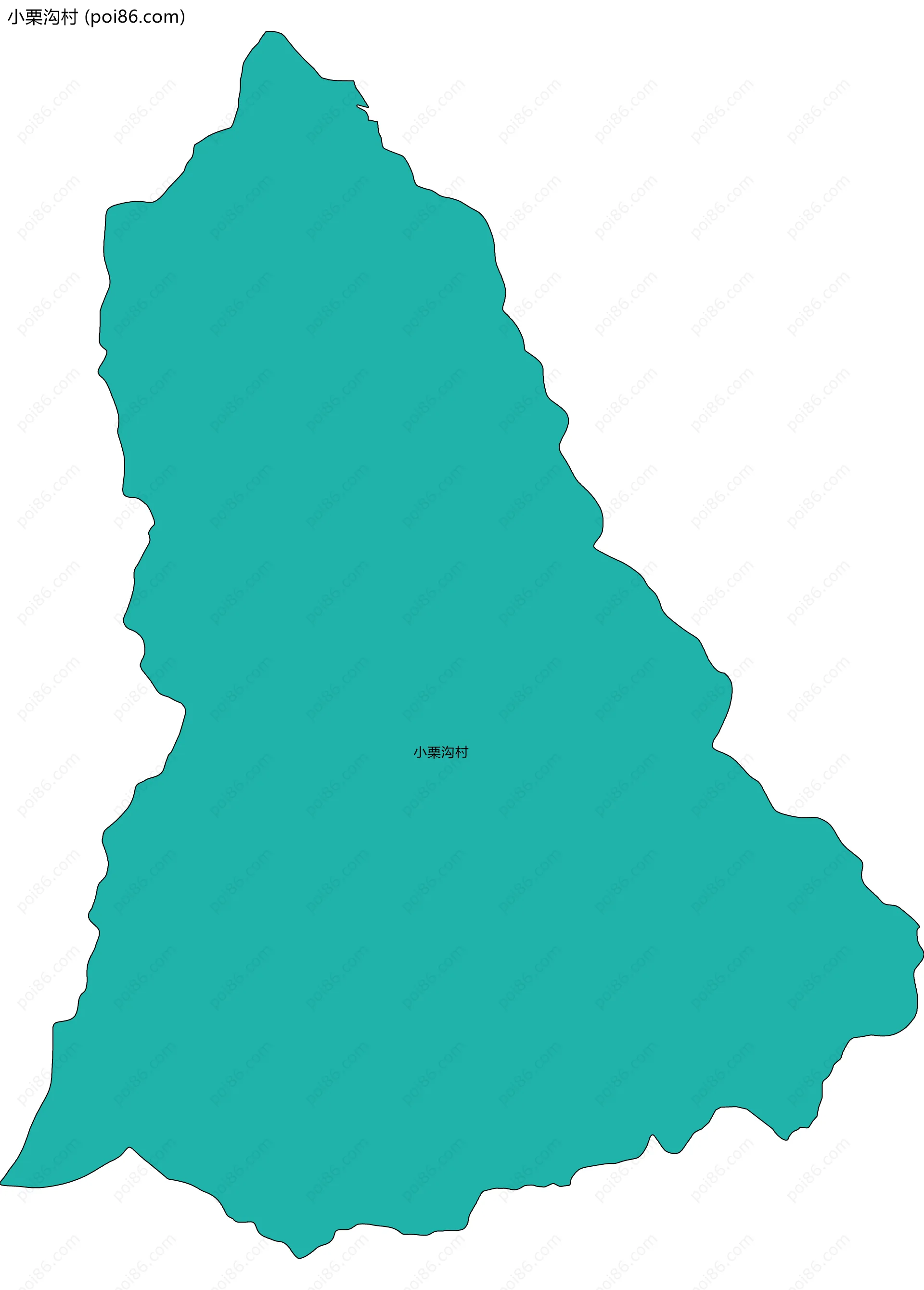 小栗沟村边界地图