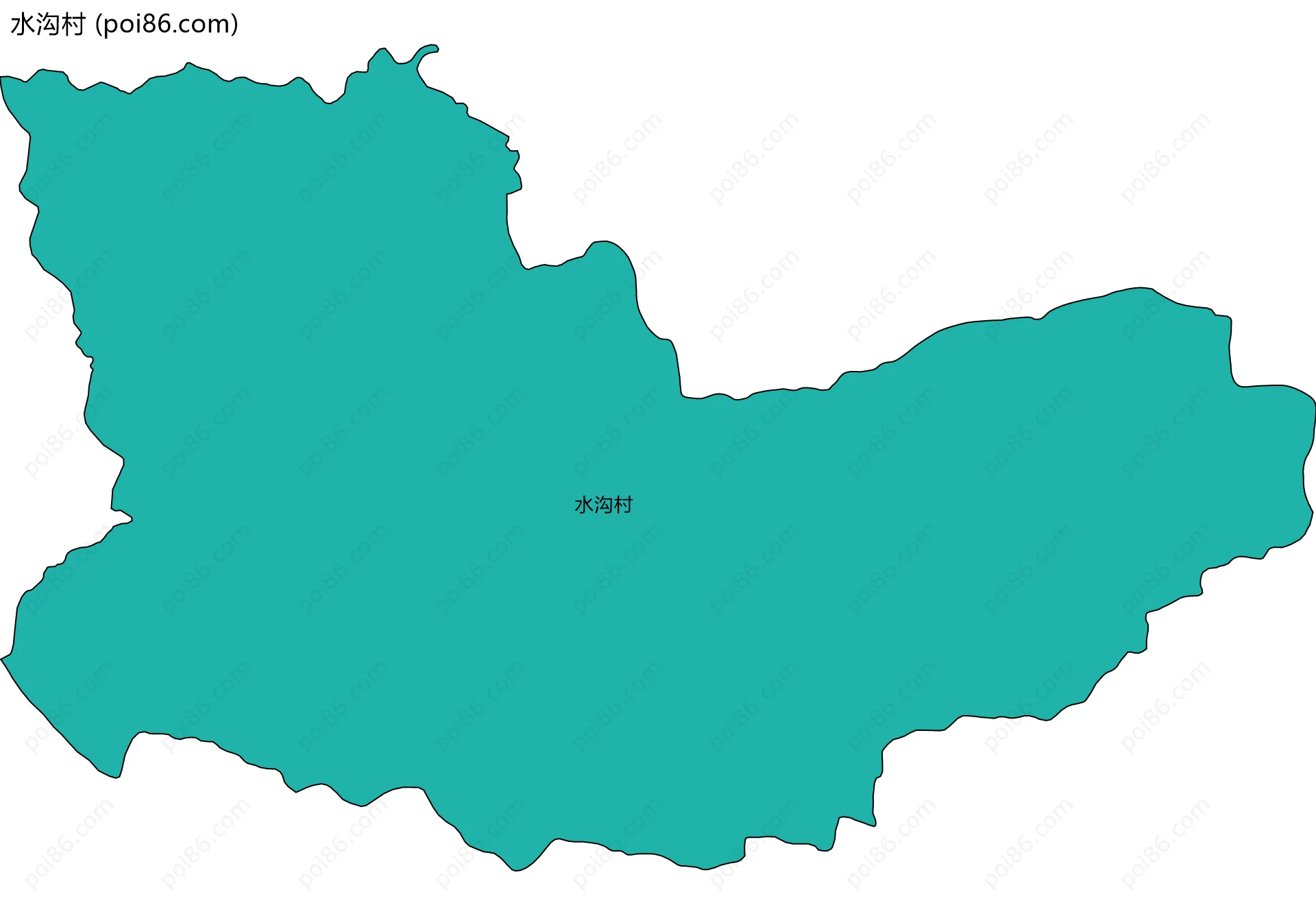 水沟村边界地图