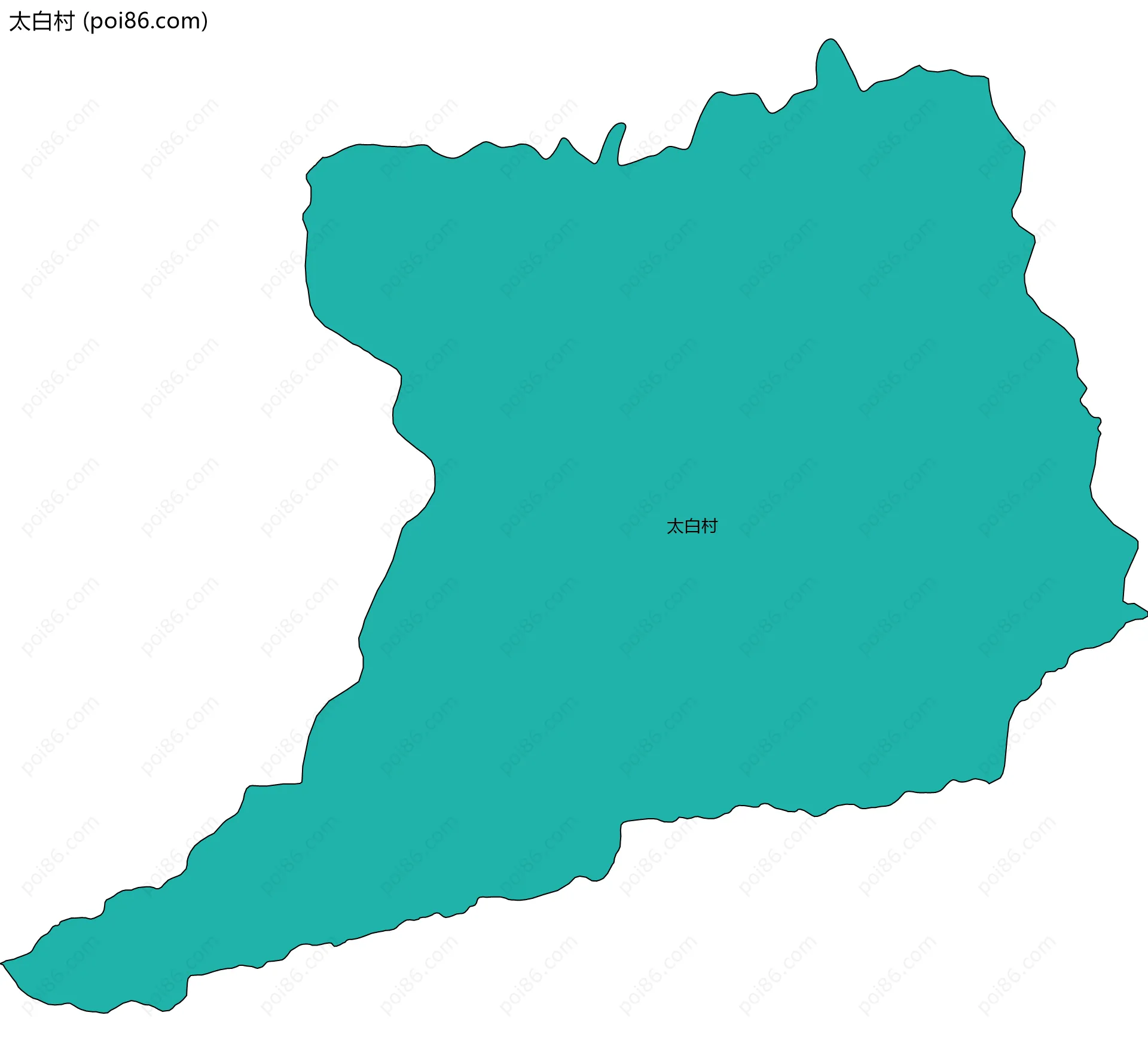太白村边界地图